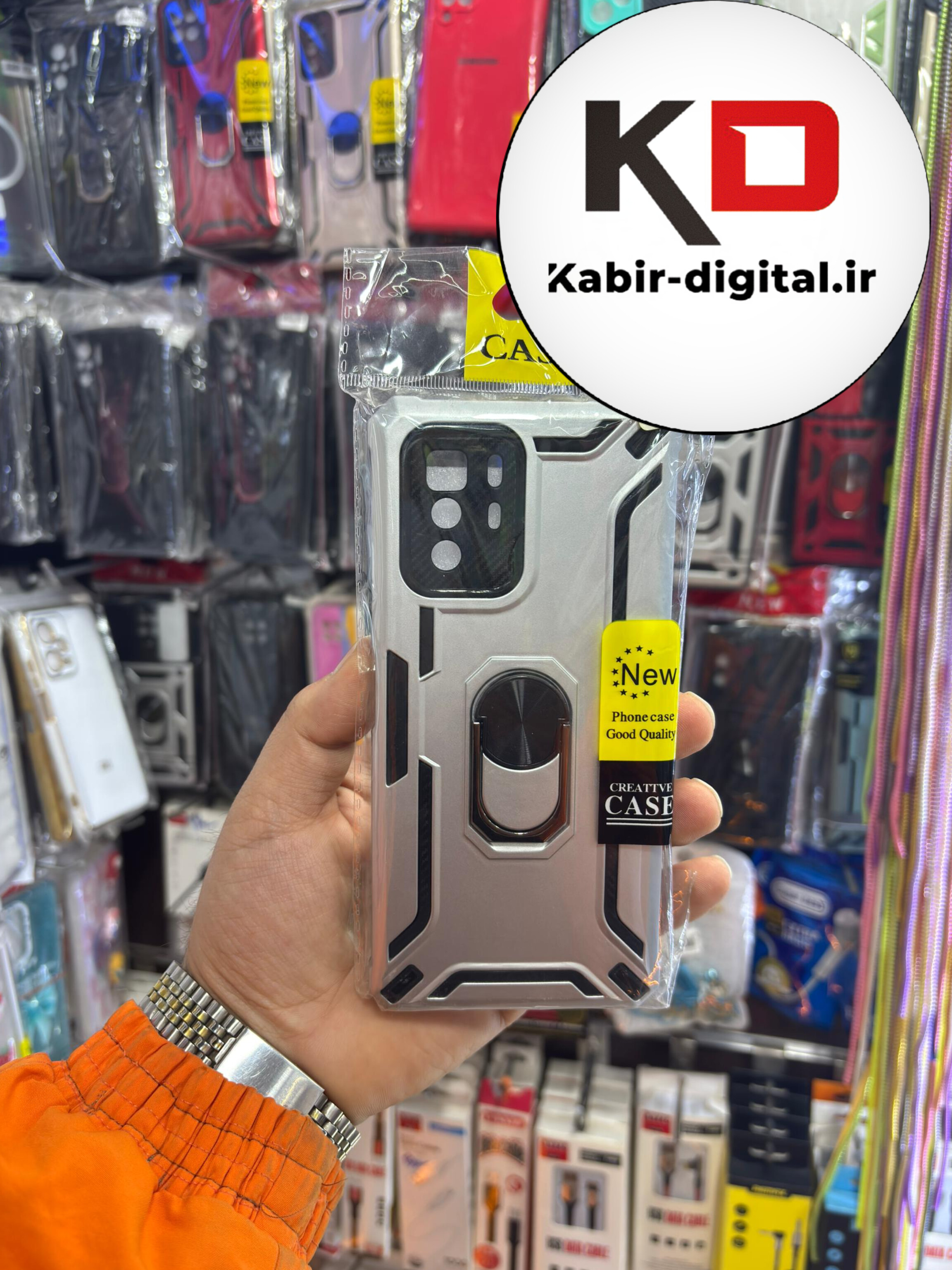 قاب گوشی MI Note 10 Pro 5g - Poco X3 gtشیائومی طرح ضد ضربه بتمن هولدر دار محافظ لنز دار ایربگ دار - استخونی