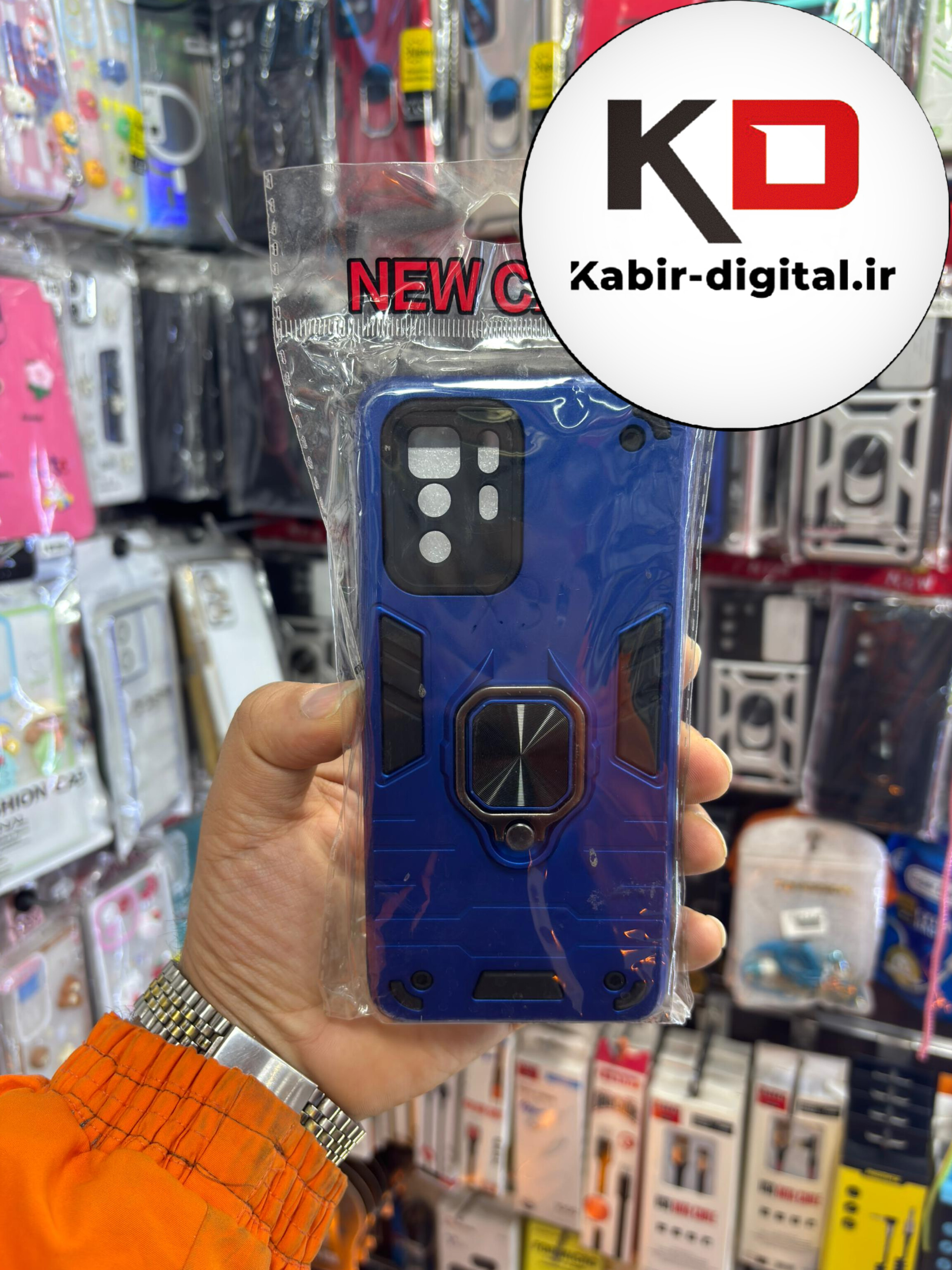 قاب گوشی MI Note 10 Pro 5g - Poco X3 gtشیائومی طرح ضد ضربه بتمن هولدر دار محافظ لنز دار ایربگ دار -  آبی