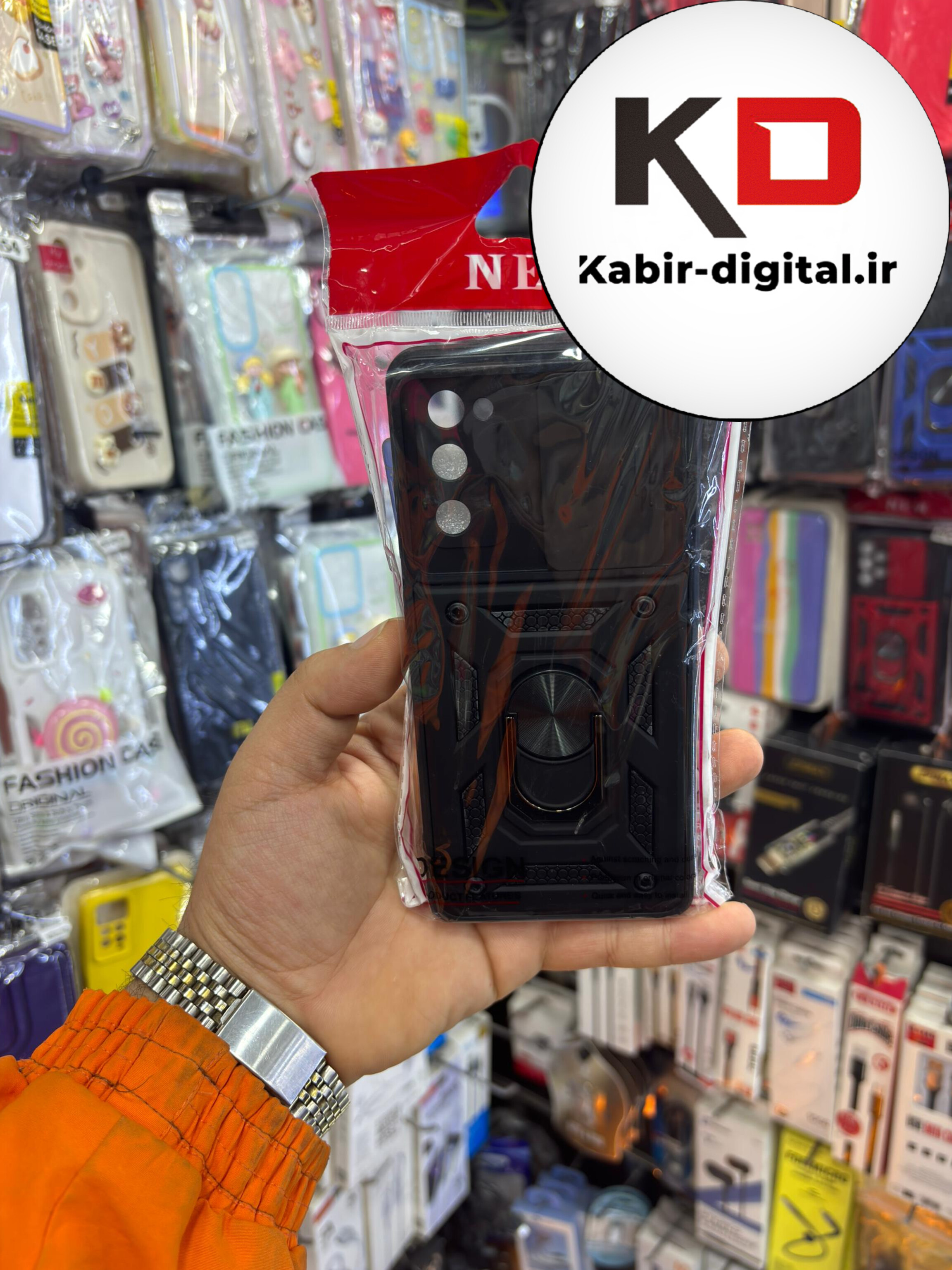 قاب گوشی Galaxy S20 FE سامسونگ طرح ضد ضربه بتمن هولدر دار محافظ لنز دار ایربگ دار کشویی -  مشکی