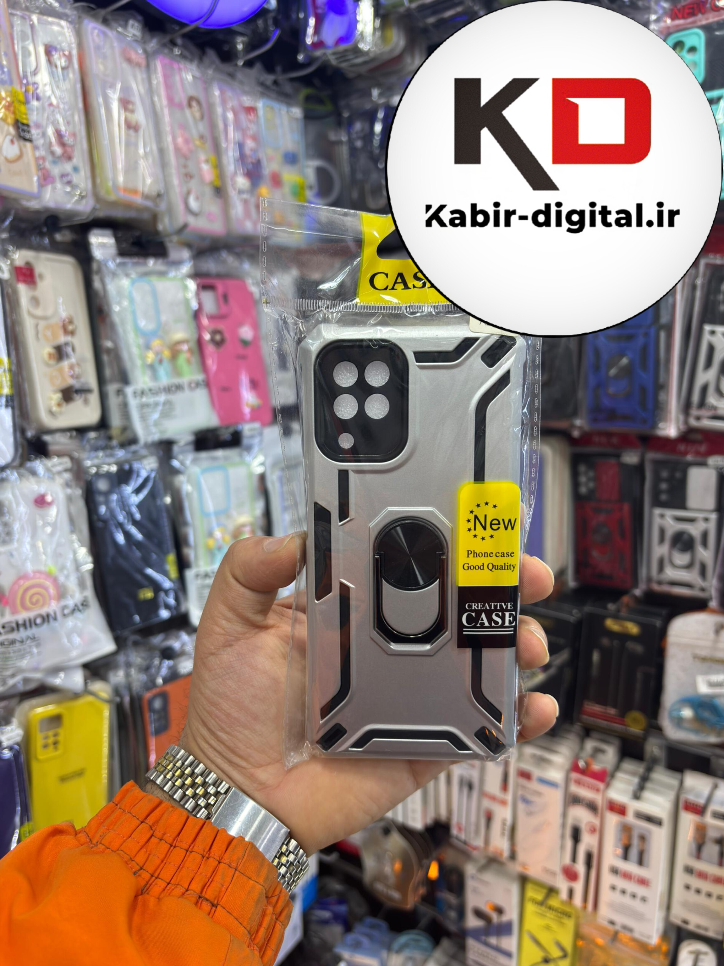 قاب گوشی Galaxy A22 4g / M32  سامسونگ طرح ضد ضربه بتمن هولدر دار محافظ لنز دار ایربگ دار استخونی