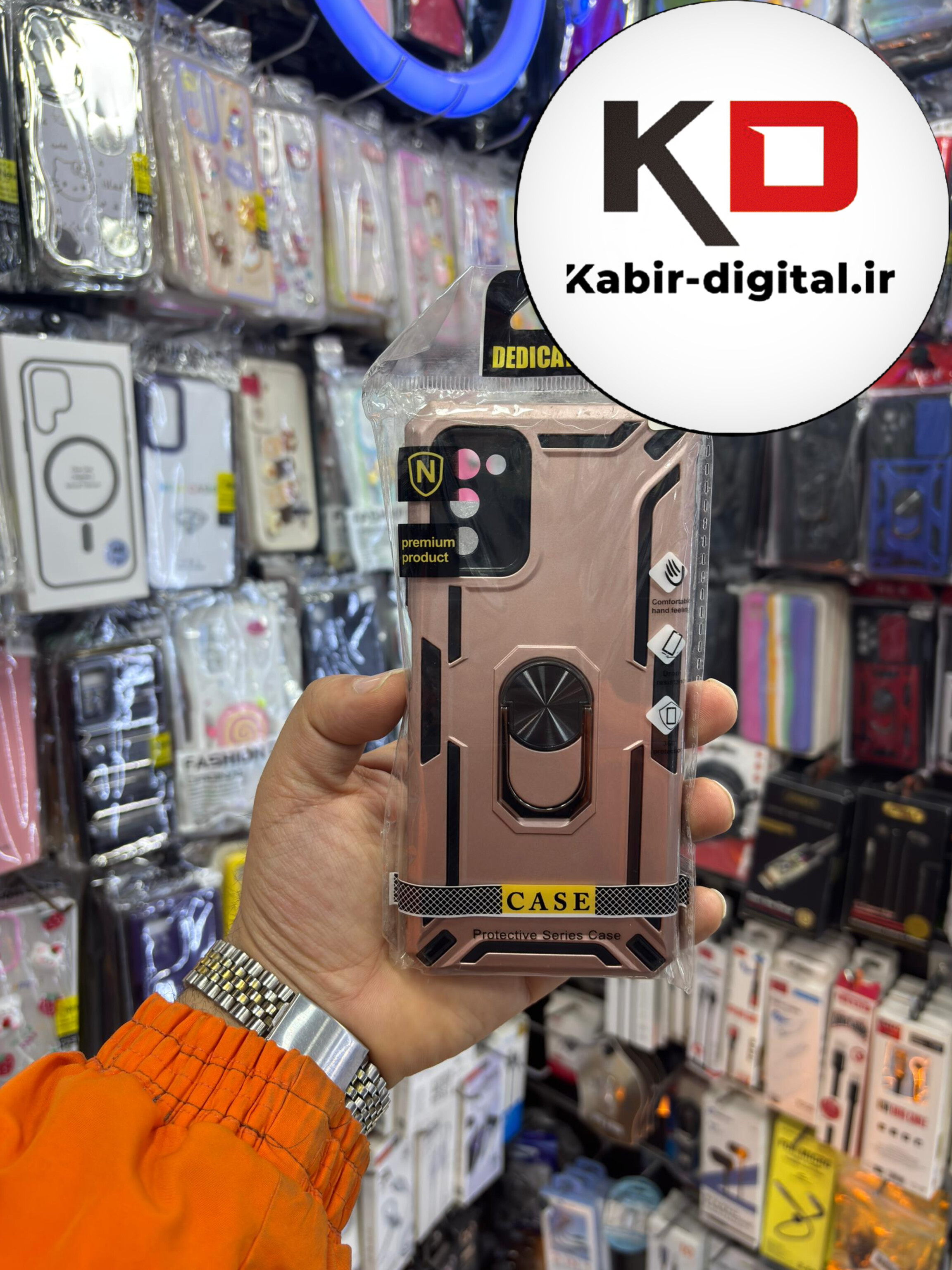قاب گوشی Galaxy A02s / A03s سامسونگ طرح ضد ضربه بتمن هولدر دار محافظ لنز دار ایربگ دار گلبهی