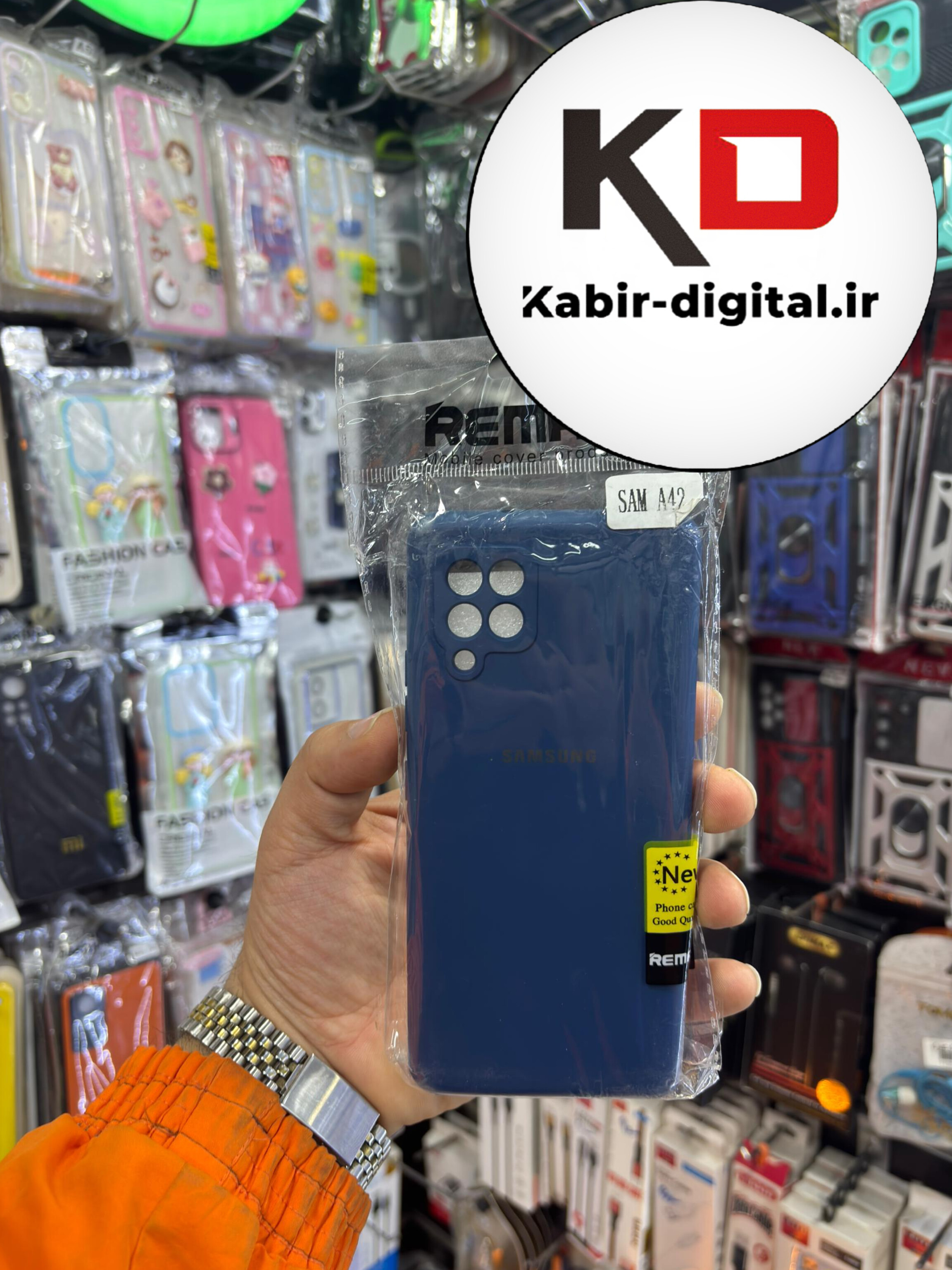 قاب گوشی Galaxy A42 - Galaxy M42 سامسونگ سیلیکونی های کپی زیر بسته محافظ لنز دار سرمه ایی