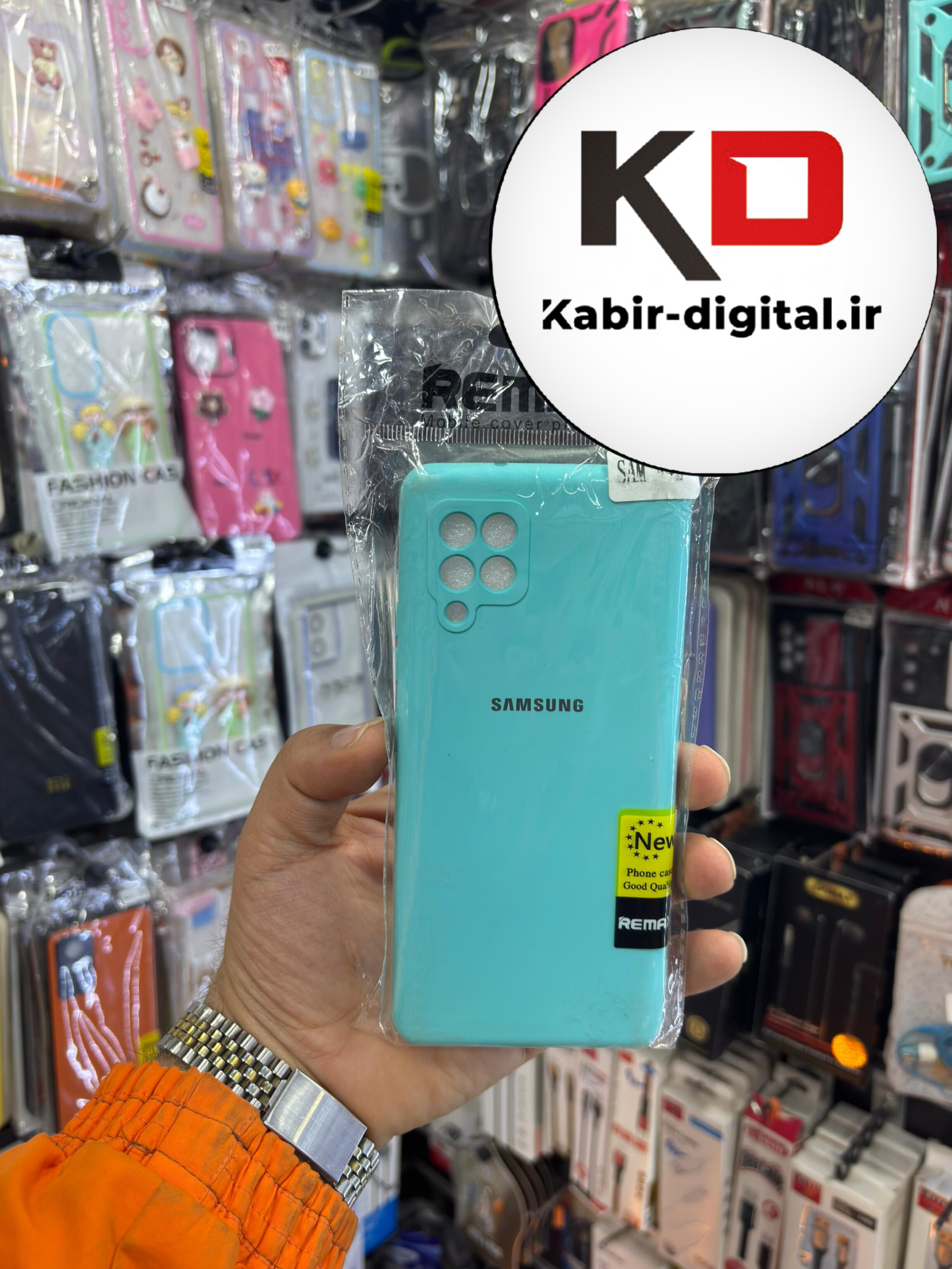 قاب گوشی Galaxy A42 - Galaxy M42 سامسونگ سیلیکونی های کپی زیر بسته محافظ لنز دار سبز آبی