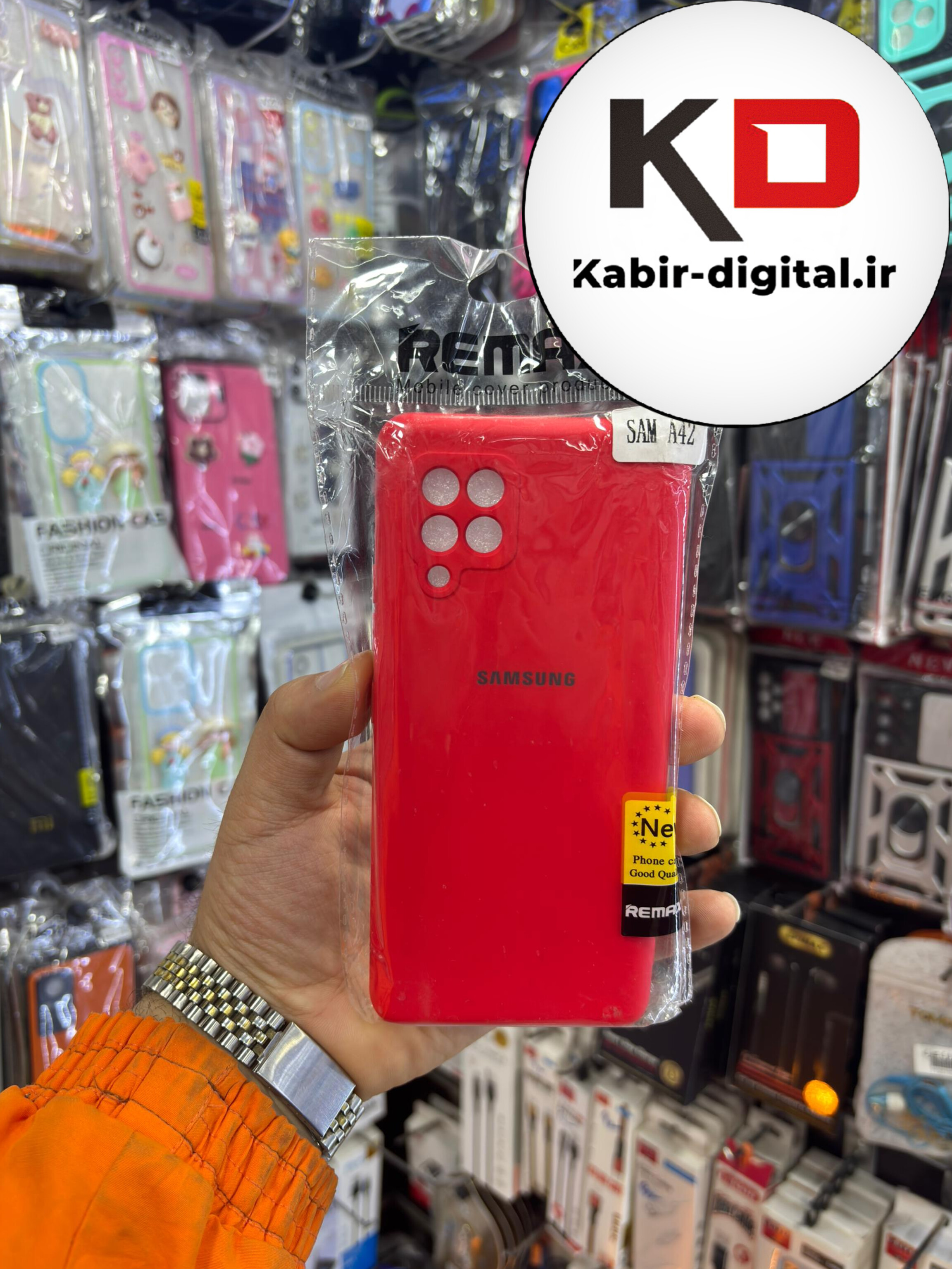 قاب گوشی Galaxy A42 - Galaxy M42 سامسونگ سیلیکونی های کپی زیر بسته محافظ لنز دار قرمز