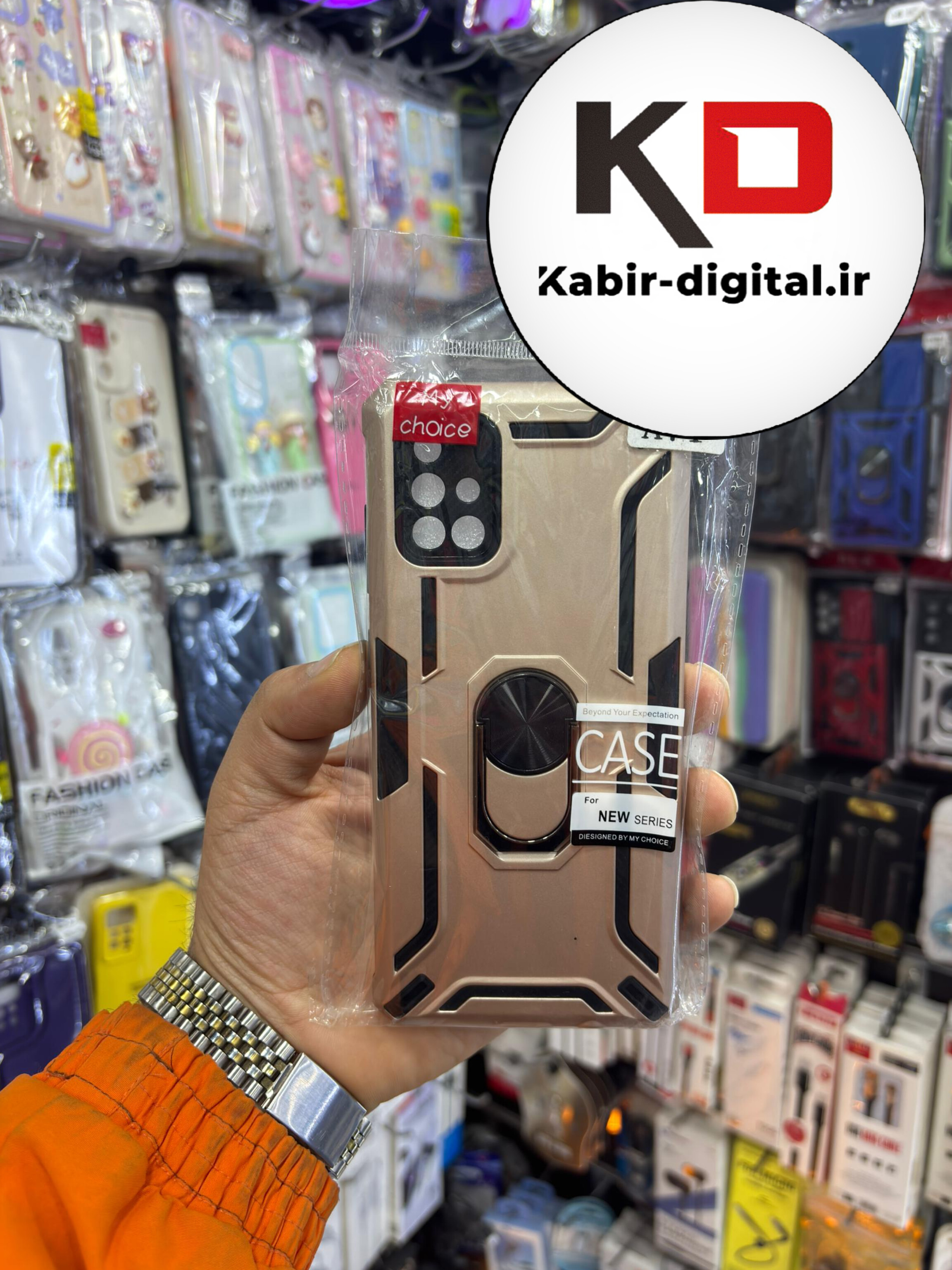 قاب گوشی Galaxy A71 سامسونگ طرح ضد ضربه بتمن هولدر دار محافظ لنز دار طلایی