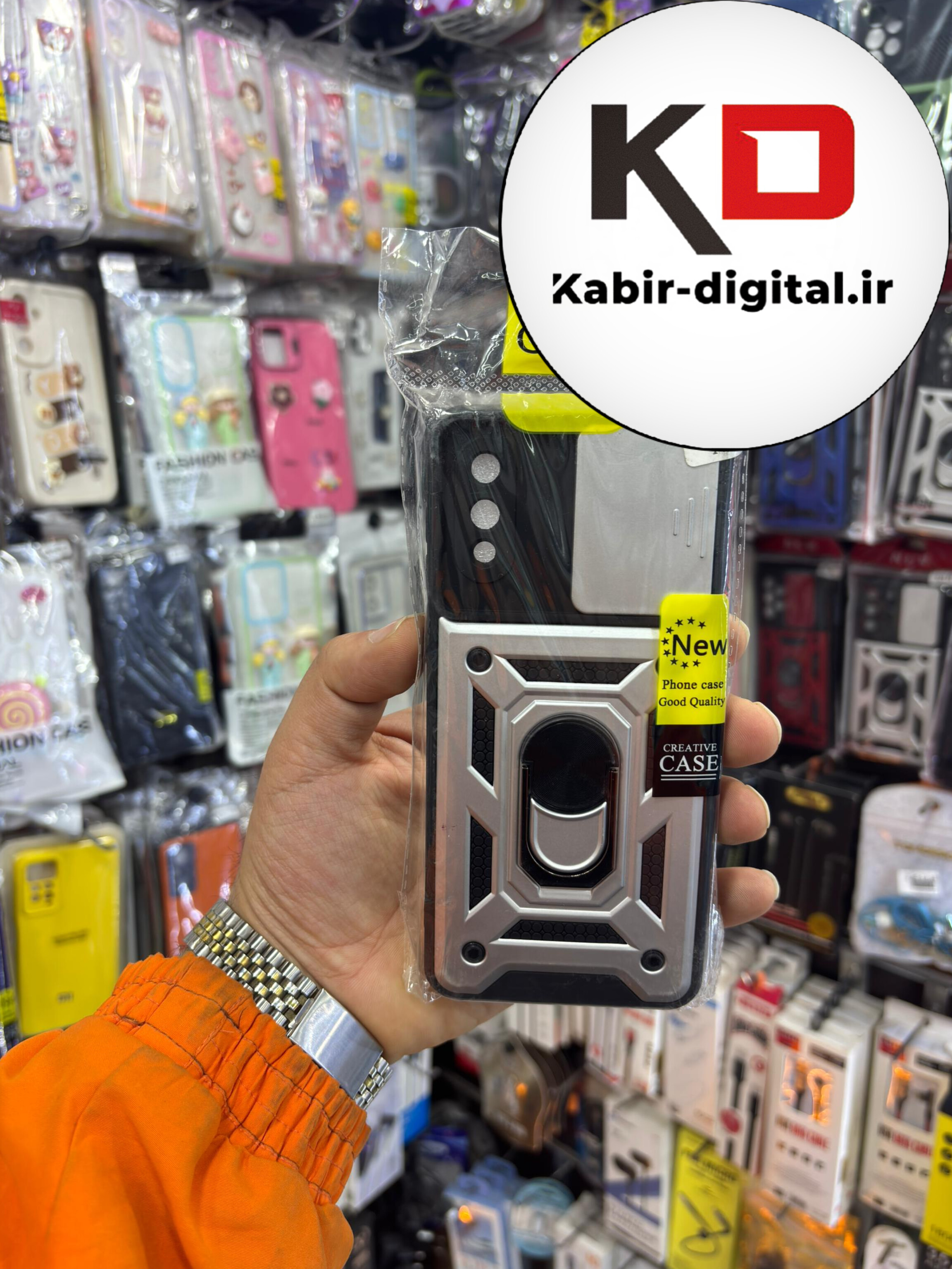 قاب گوشی Galaxy A02 سامسونگ طرح ضد ضربه بتمن هولدر دار محافظ لنز دار کشویی استخونی