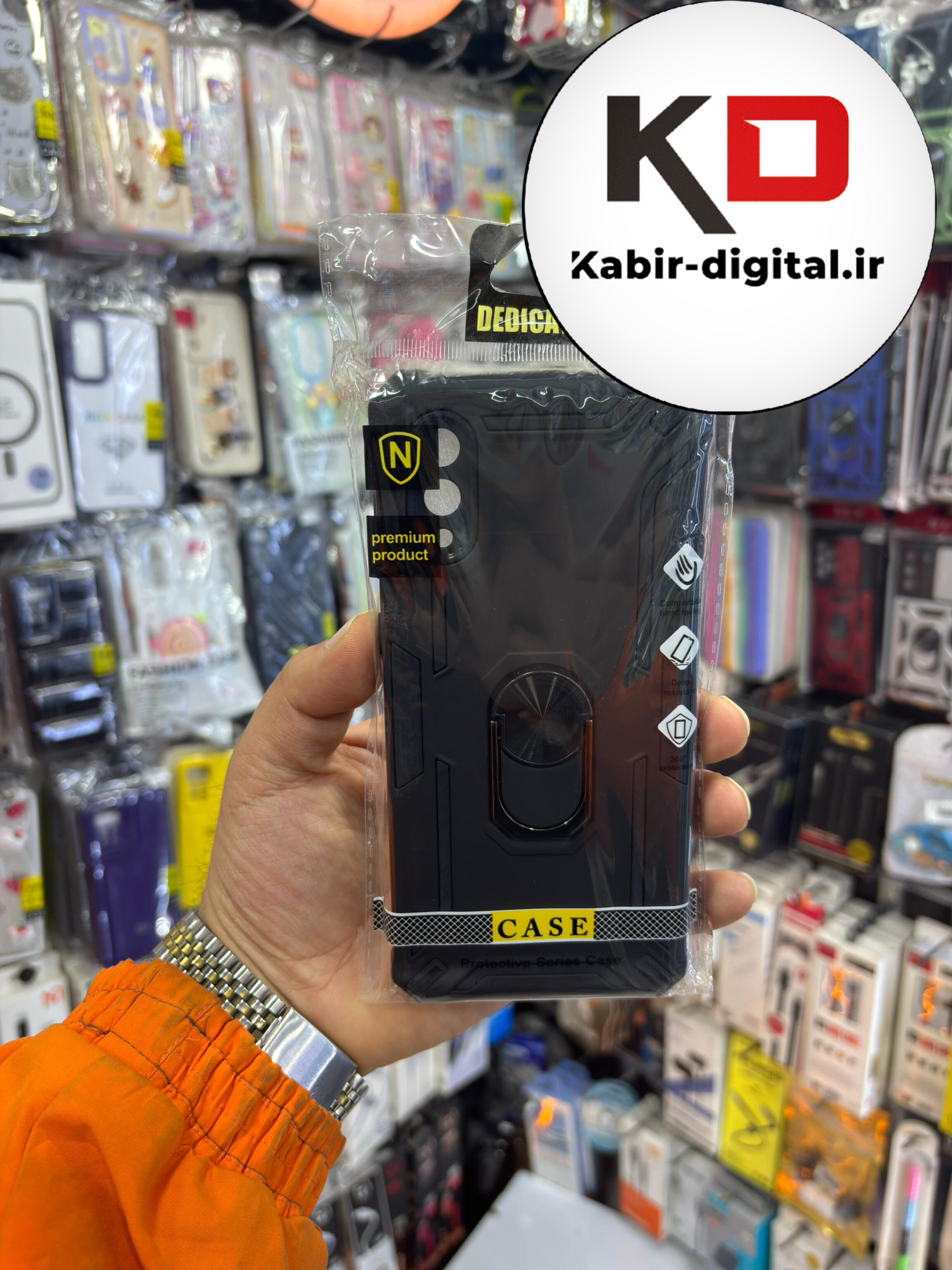 قاب گوشی Galaxy A02 - Galaxy A022 سامسونگ طرح ضد ضربه بتمن هولدر دار محافظ لنز دار ایربگ دار مشکی