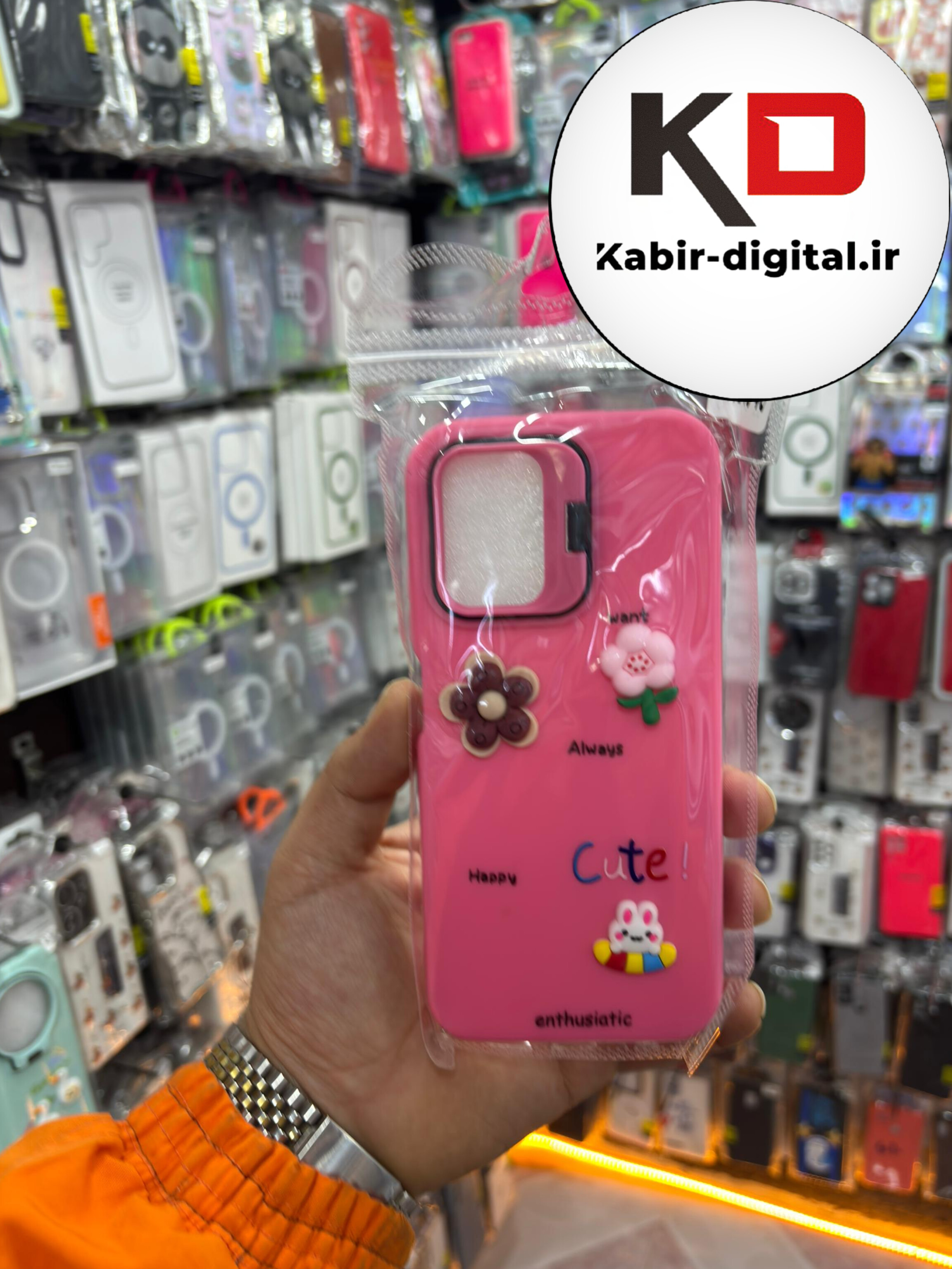 قاب گوشی Redmi Note 10 / Note 10s / poco m5s شیائومی سیلیکونی Stand Case پاستلی عروسکی برجسته صورتی لنز استندشو