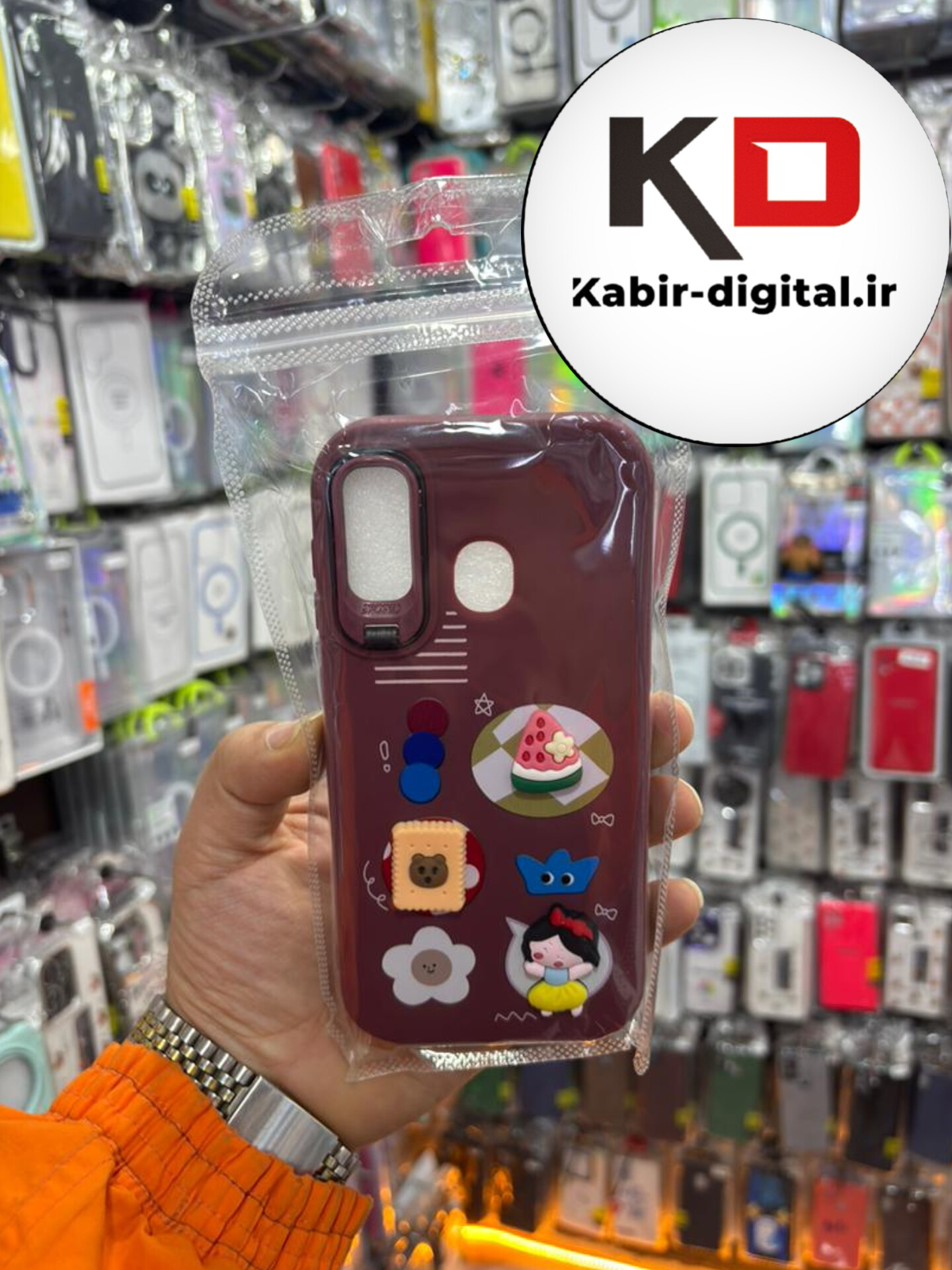 قاب گوشی Redmi Note 8 شیائومی سیلیکونی Stand Case پاستلی عروسکی برجسته جیگری لنز استندشو
