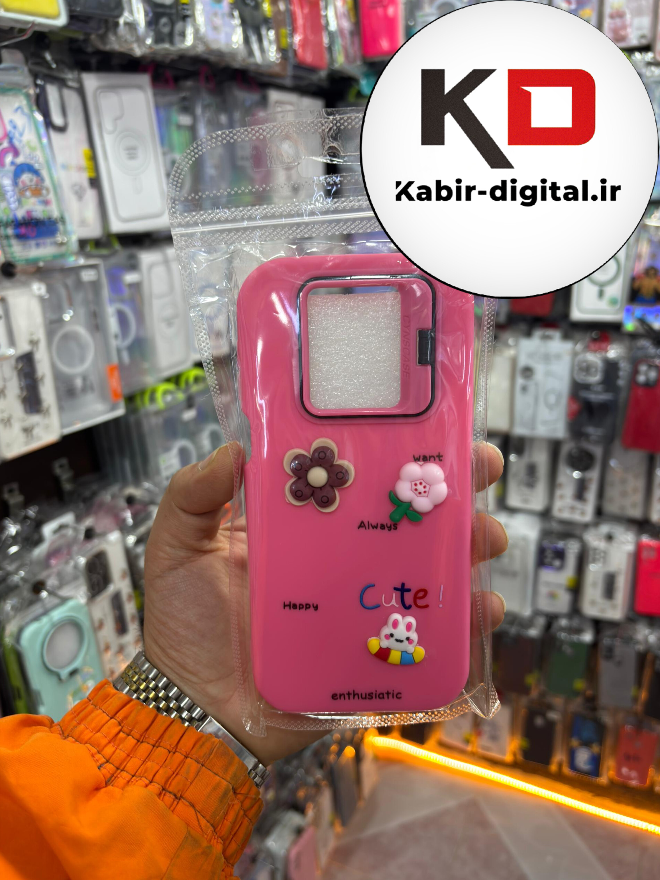 قاب گوشی Redmi Note 9 Pro / Note 9s شیائومی سیلیکونی Stand Case پاستلی عروسکی برجسته صورتی لنز استندشو