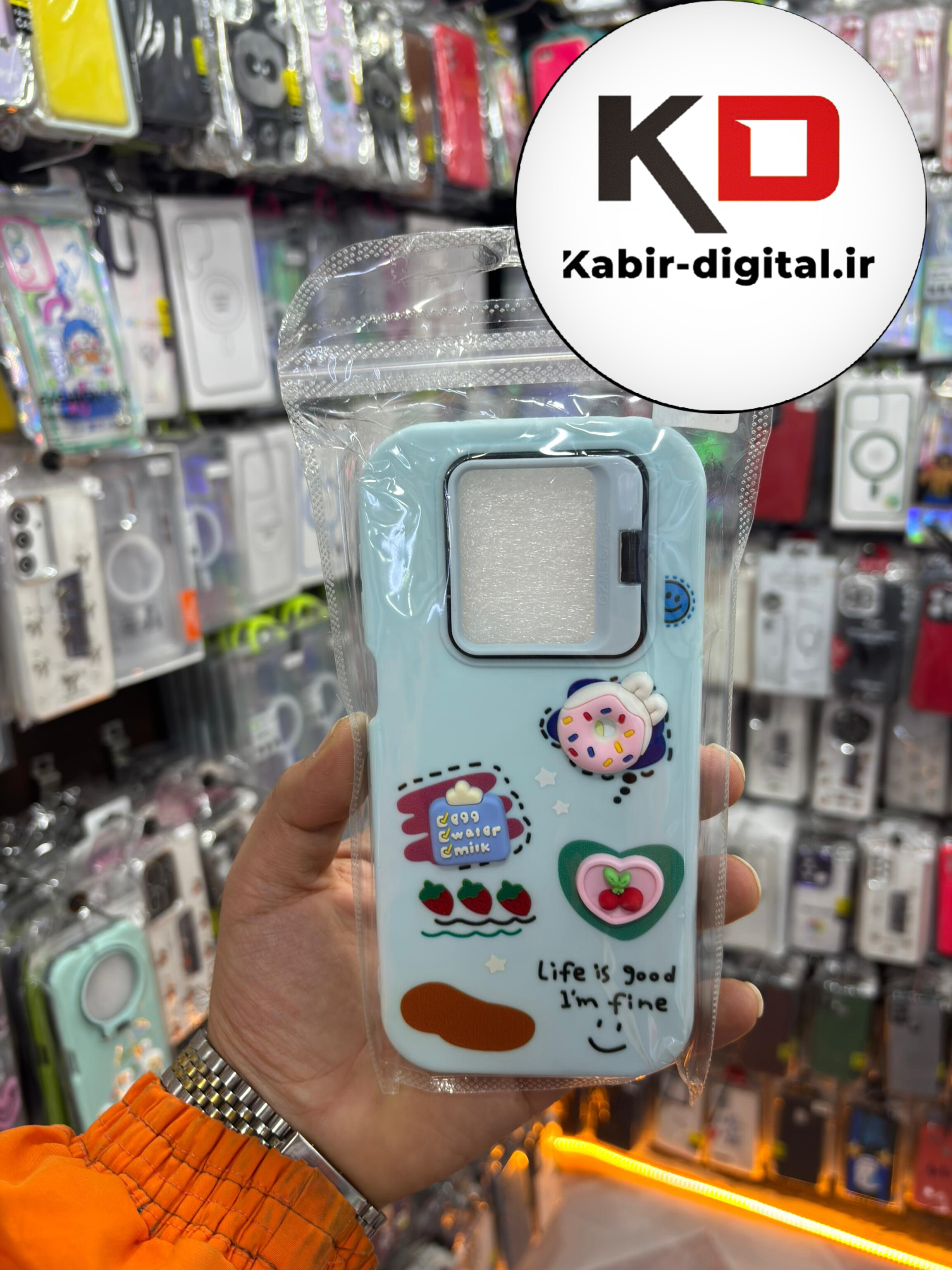 قاب گوشی Redmi Note 9 Pro / Note 9s شیائومی سیلیکونی Stand Case پاستلی عروسکی برجسته آبی لنز استندشو