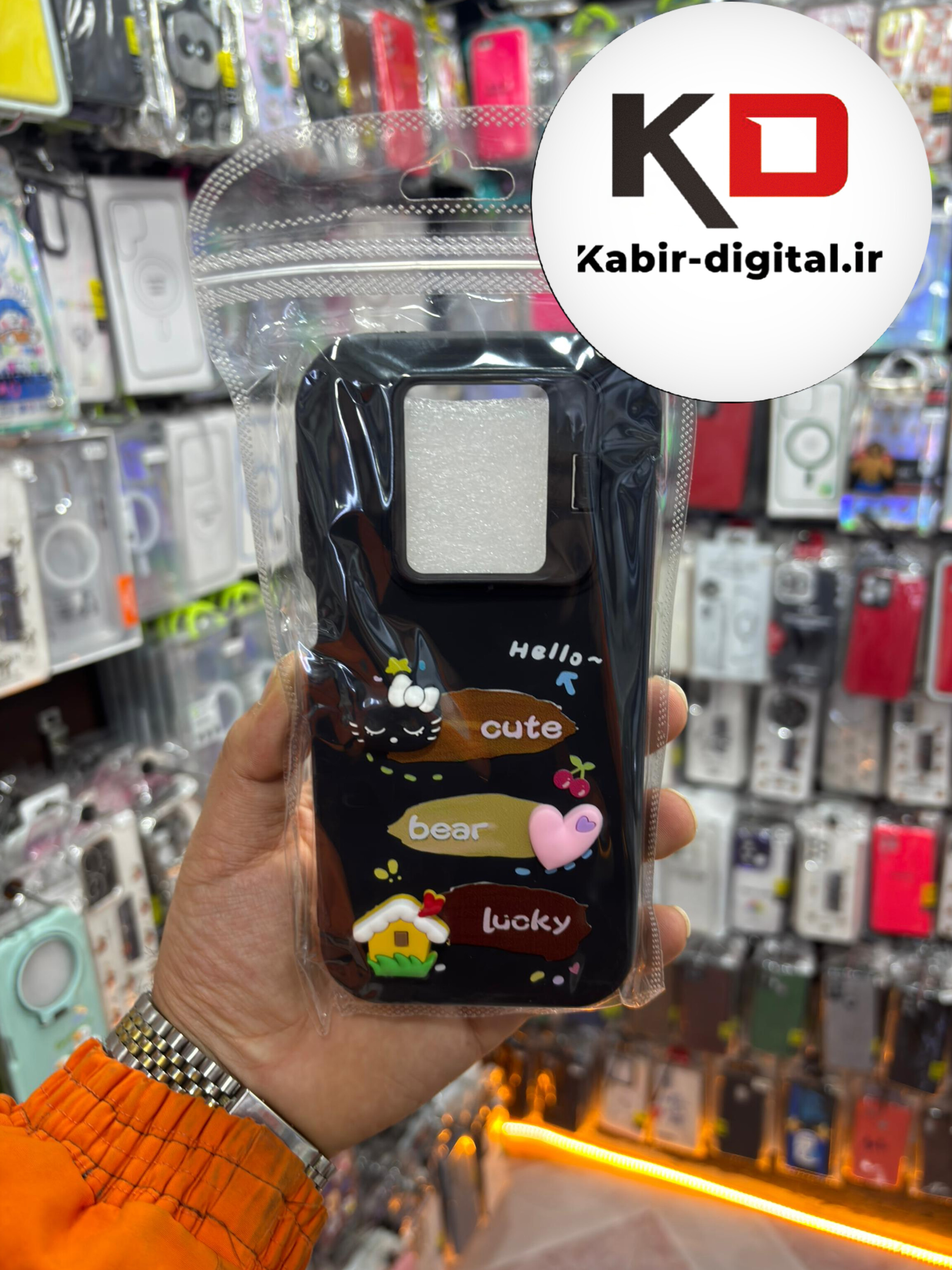 قاب گوشی Redmi Note 9 Pro / Note 9s شیائومی سیلیکونی Stand Case پاستلی عروسکی برجسته  مشکی لنز استندشو