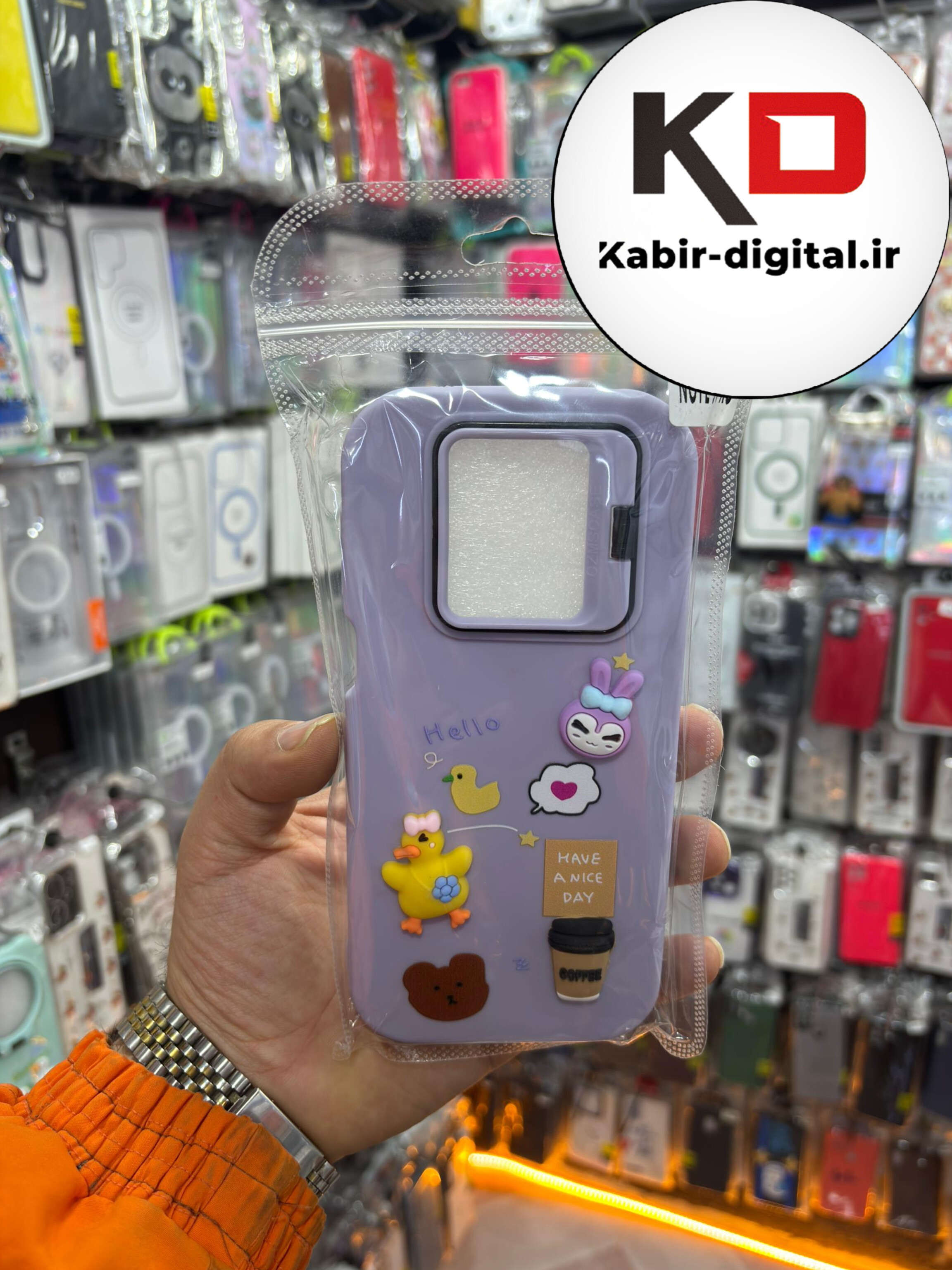 قاب گوشی Redmi Note 9 Pro / Note 9s شیائومی سیلیکونی Stand Case پاستلی عروسکی برجسته بنفش لنز استندشو