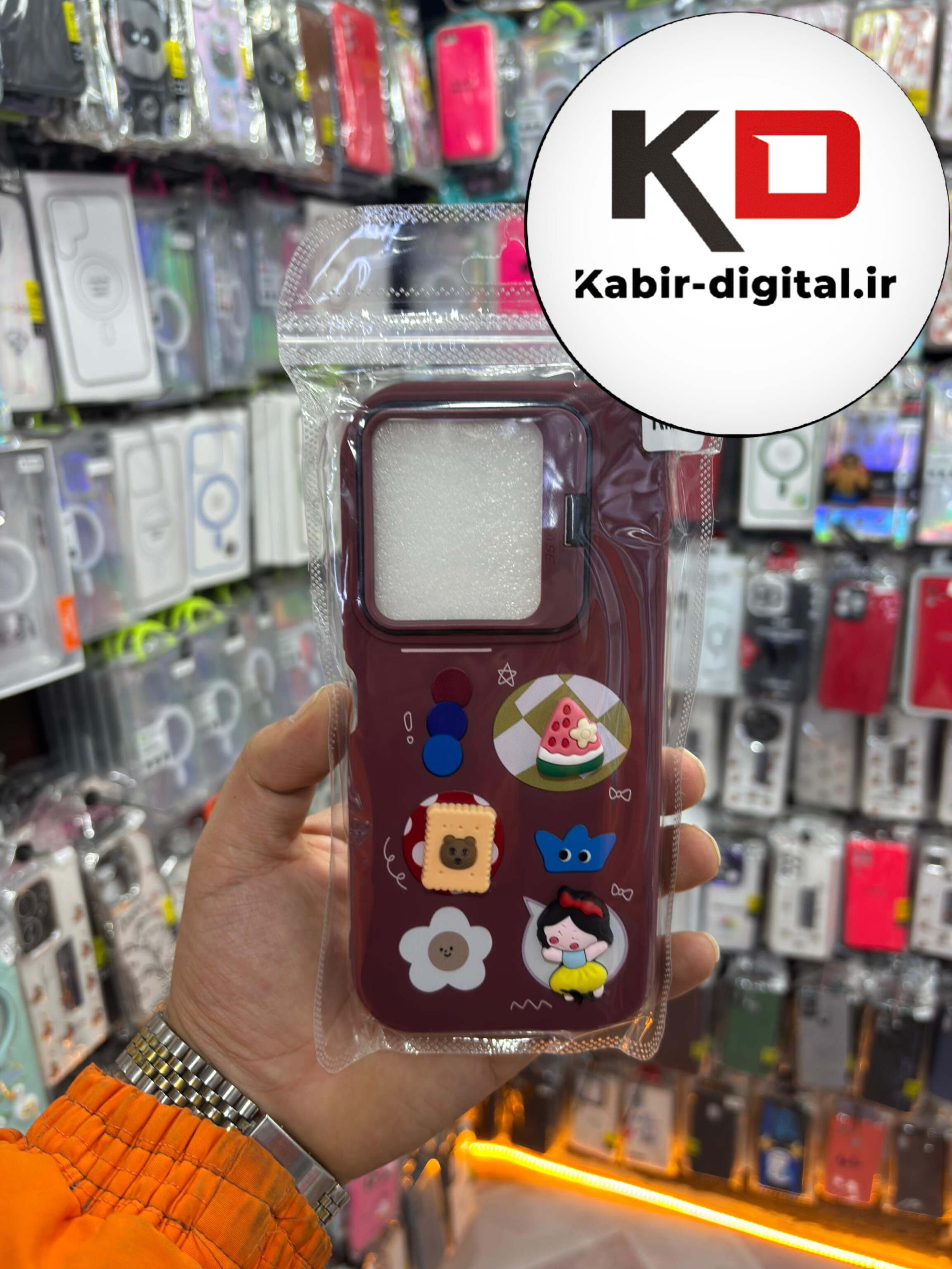 قاب گوشی Redmi 13 / POCO M6 شیائومی سیلیکونی Stand Case پاستلی عروسکی برجسته جیگری لنز استندشو
