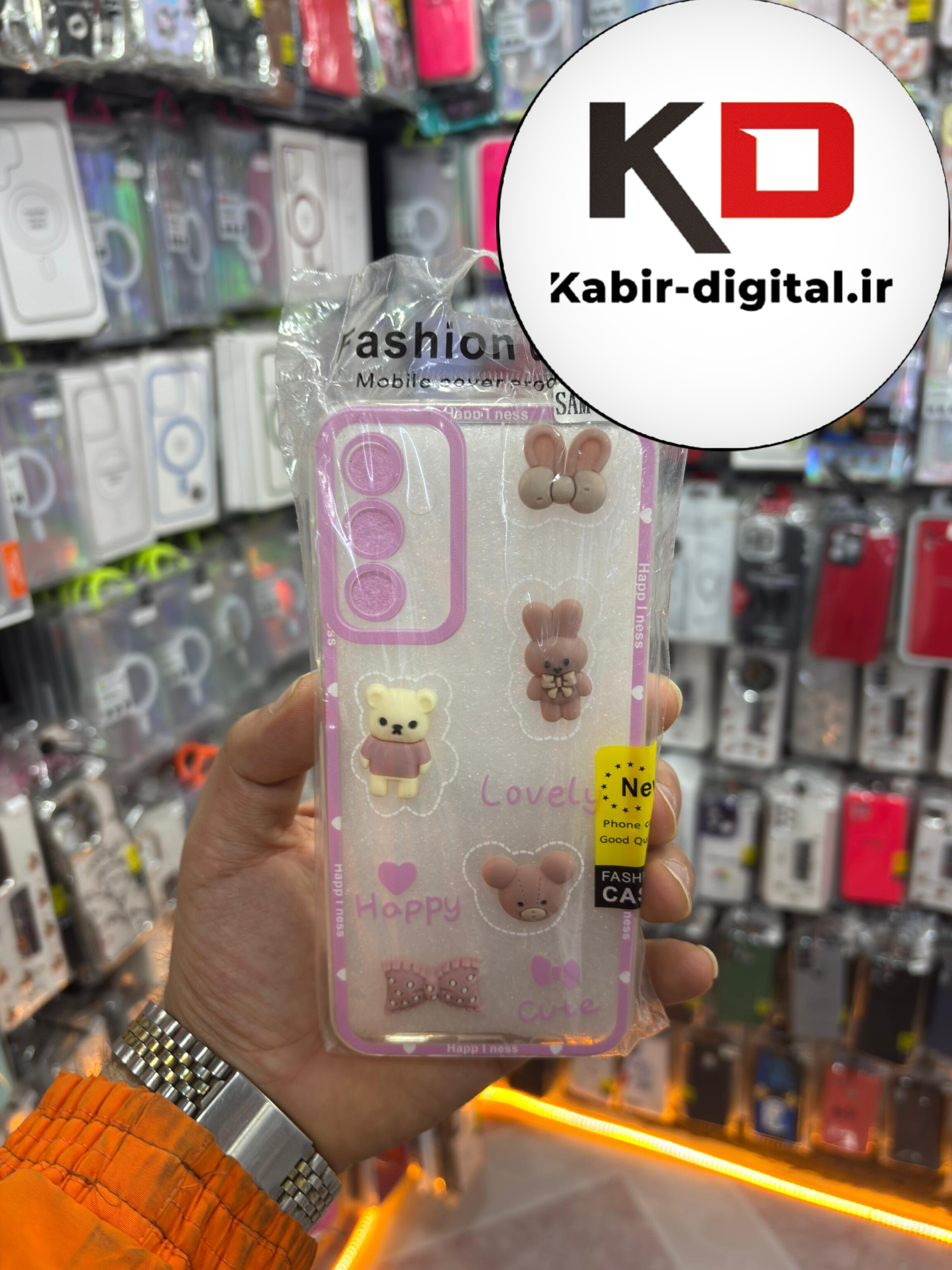قاب گوشی Galaxy A14 سامسونگ طرح عروسکی سه بعدی شفاف TPU کپسولی محافظ لنز دار طرح دخترانه