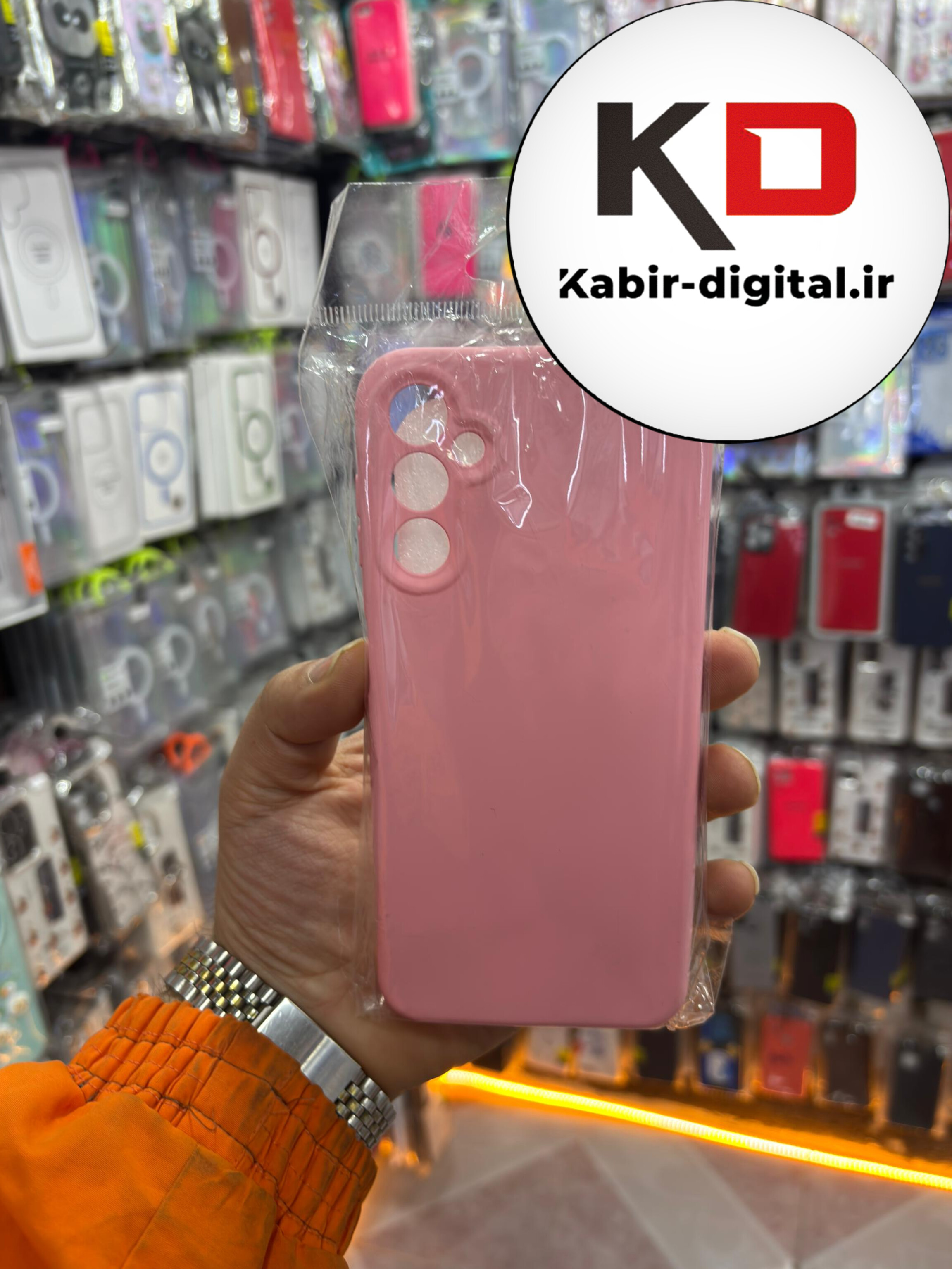قاب گوشی Galaxy A14سامسونگ سیلیکونی های کپی محافظ لنز دار صورتی