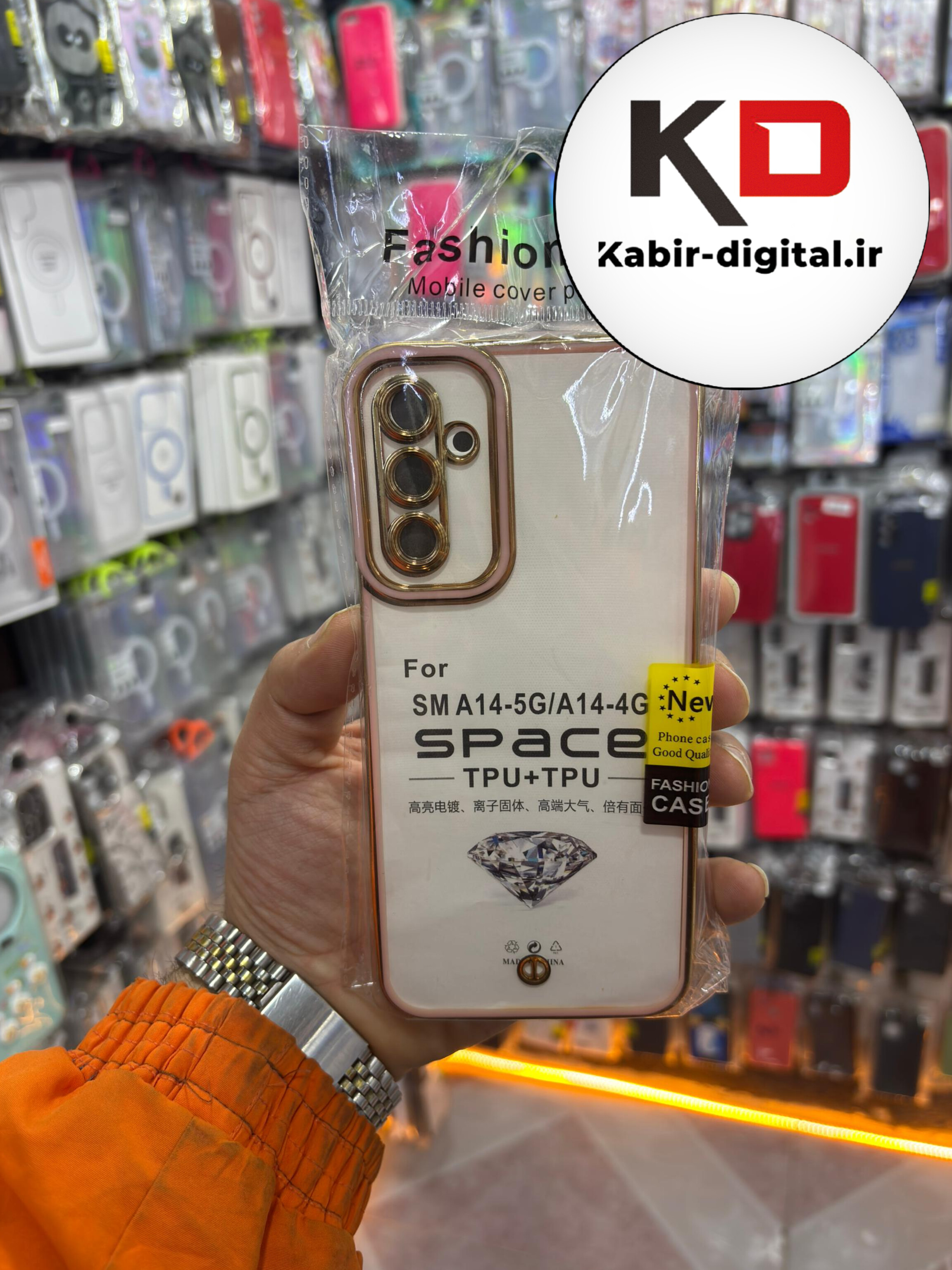 قاب گوشی Galaxy A14 سامسونگ پشت طلق شیشه ای شفاف اورجینال Air Skin محافظ لنزدار