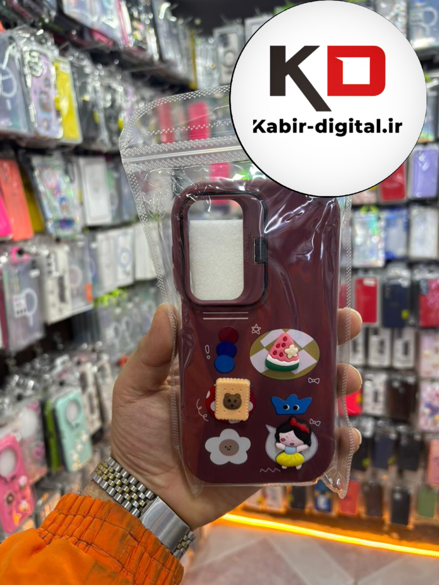 قاب گوشی Galaxy A35/A55 سامسونگ سیلیکونی Stand Case پاستلی عروسکی برجسته جیگری لنز استندشو