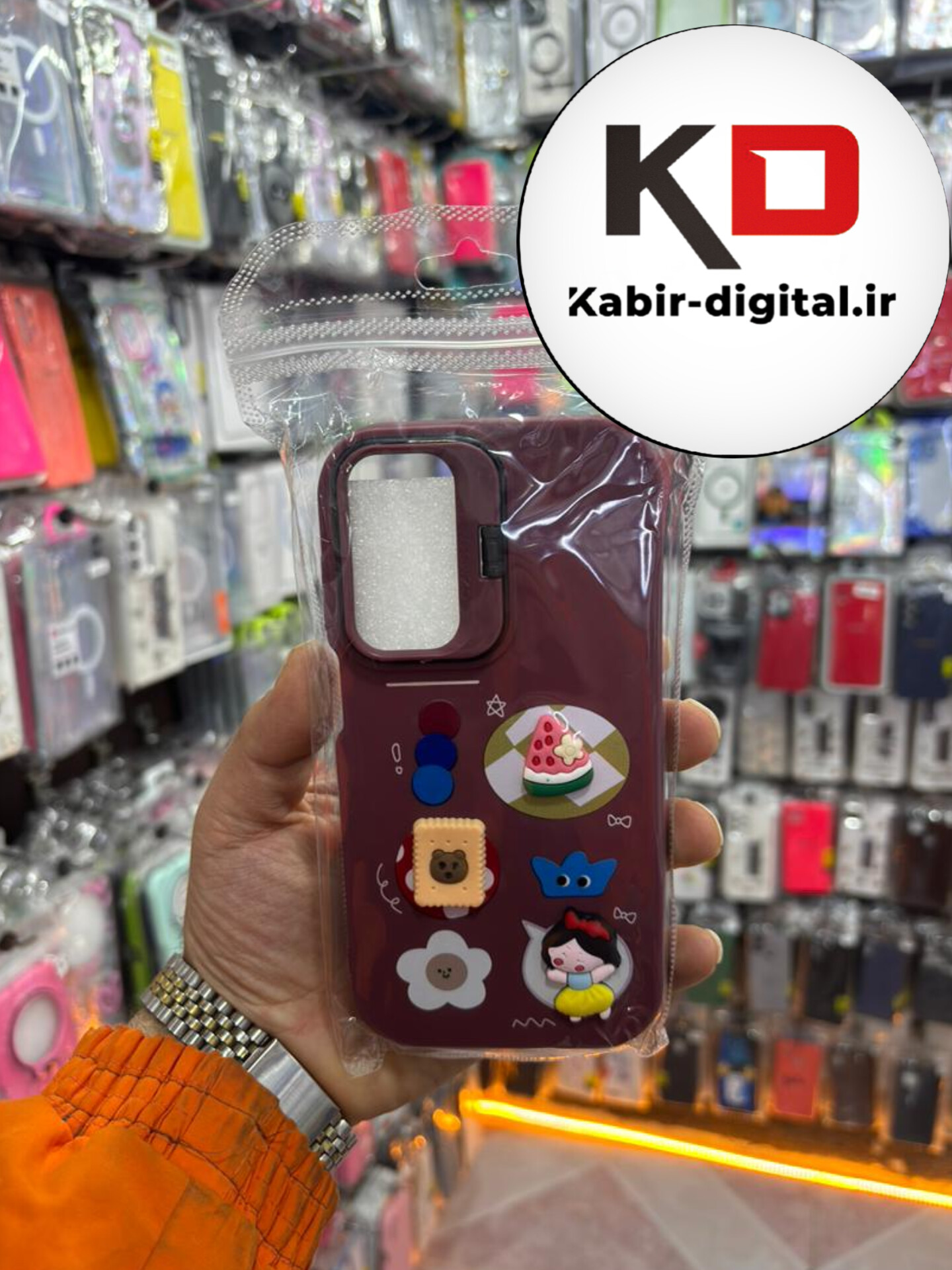 قاب گوشی Galaxy A15 سامسونگ سیلیکونی Stand Case پاستلی عروسکی برجسته جیگری لنز استندشو