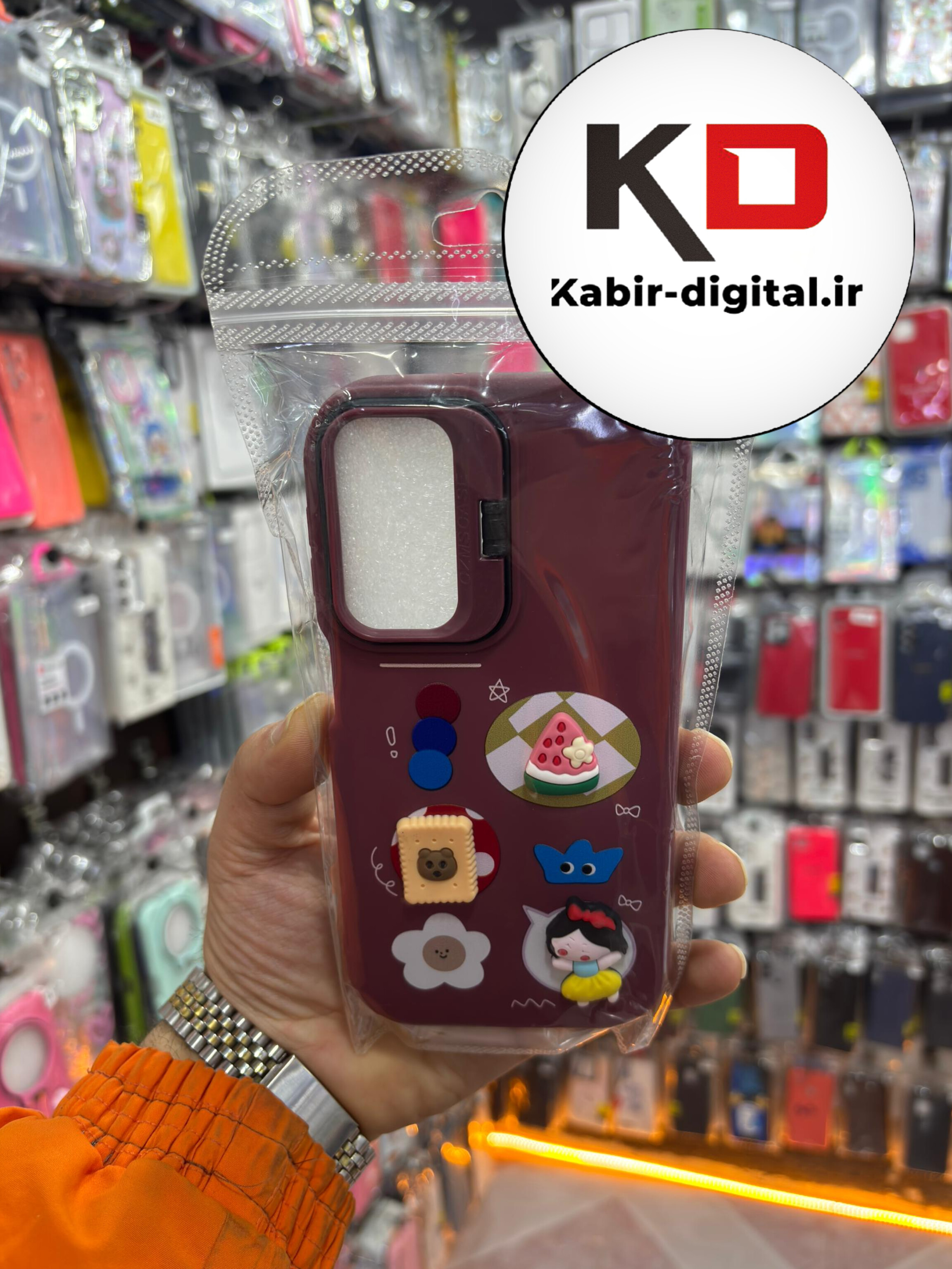 قاب گوشی Galaxy A24 سامسونگ سیلیکونی Stand Case پاستلی عروسکی برجسته جیگری لنز استندشو