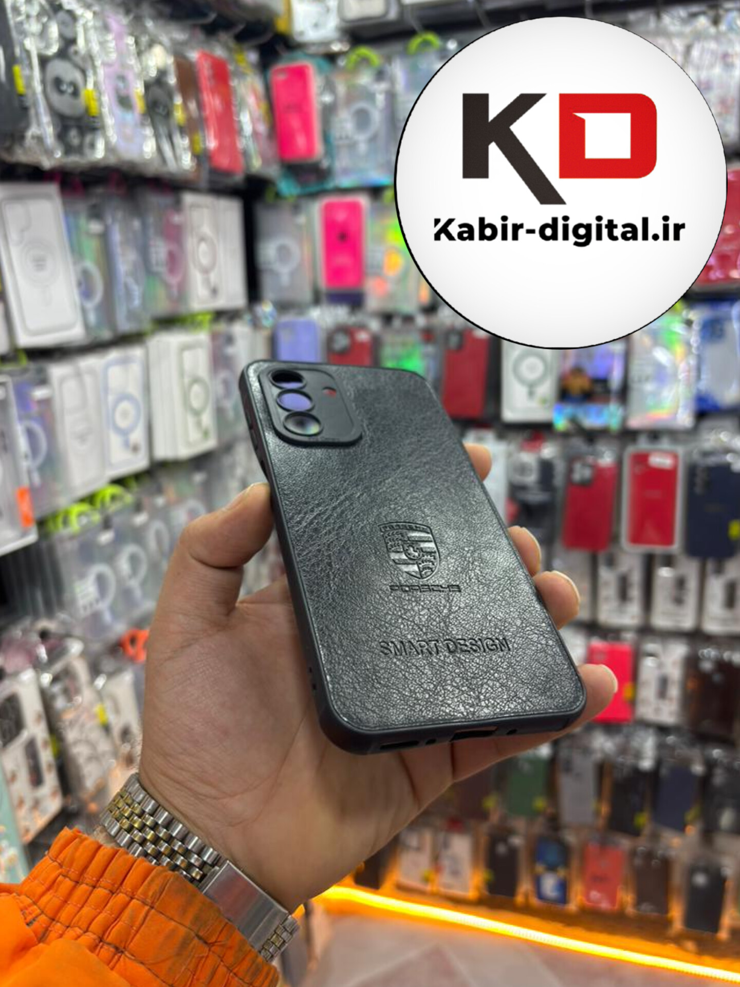 قاب گوشی Galaxy A36 سامسونگ طرح ژله ای چرمی ساده محافظ لنزدار مشکی