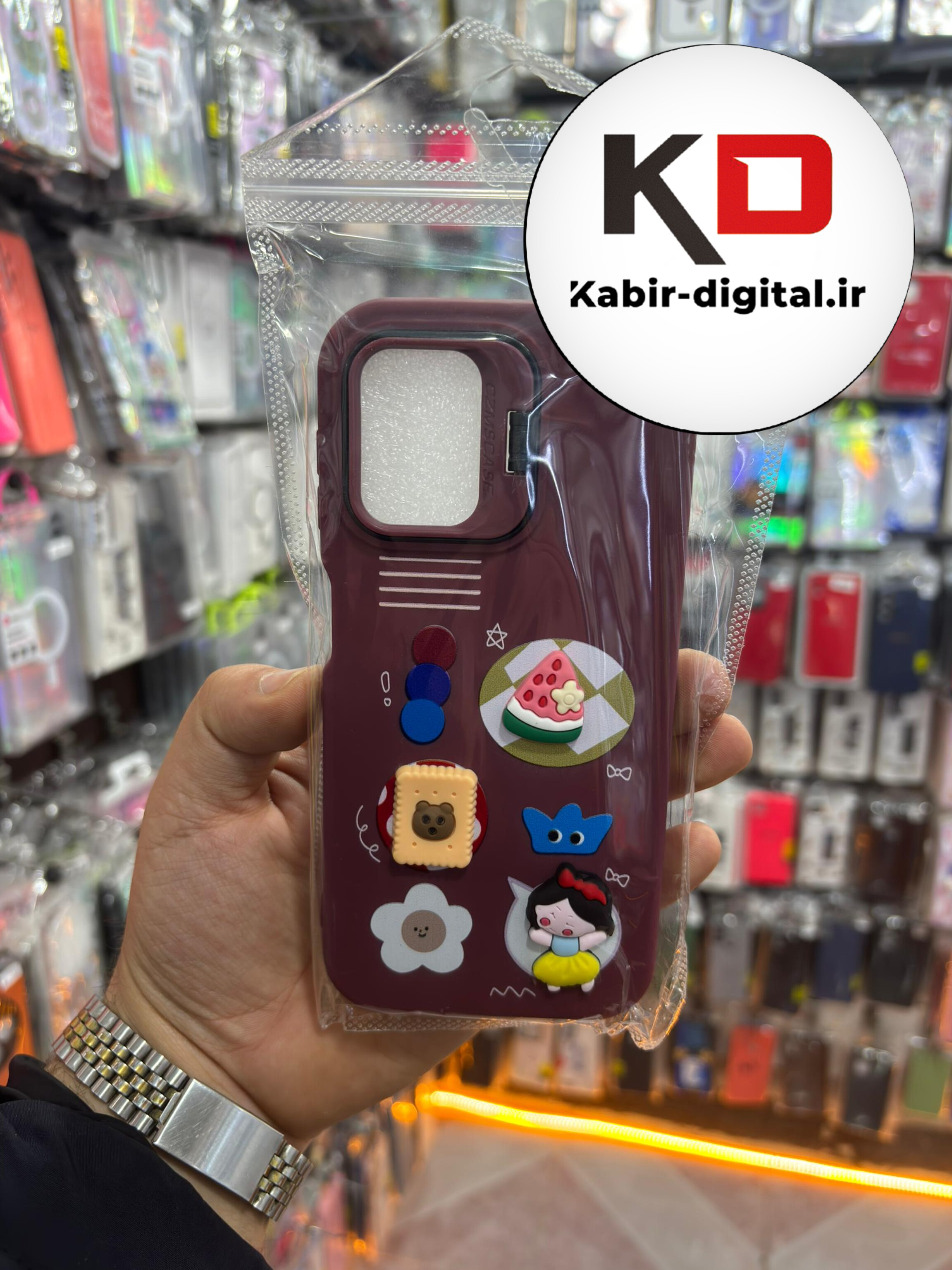قاب گوشی Galaxy A22 4G سامسونگ سیلیکونی Stand Case پاستلی عروسکی برجسته جیگری لنز استندشو