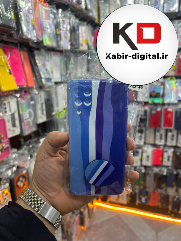قاب گوشی Galaxy A22 4G سامسونگ فانتزی برجسته طرحدار به همراه پاپ سوکت