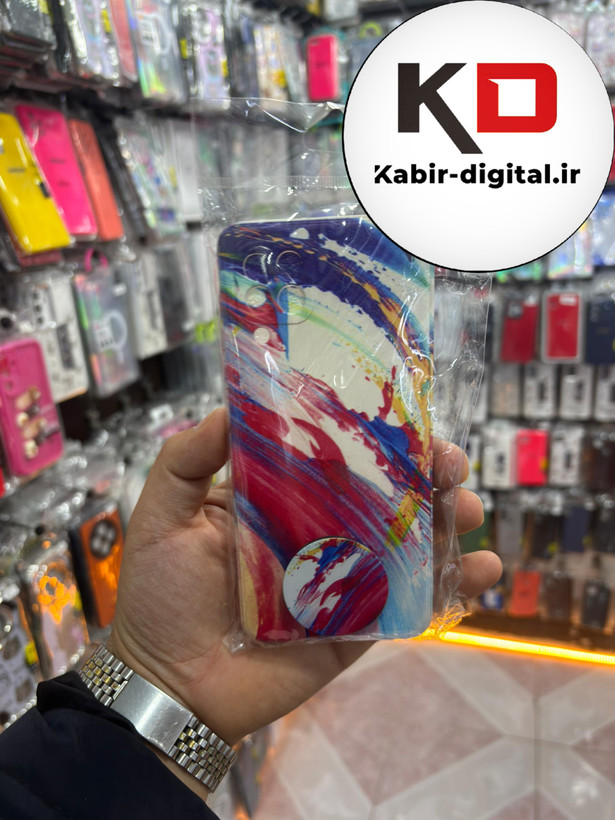 قاب گوشی Galaxy A22 4G سامسونگ فانتزی برجسته طرحدار به همراه پاپ سوکت