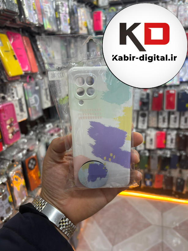 قاب گوشی Galaxy A22 4G سامسونگ فانتزی برجسته طرحدار به همراه پاپ سوکت
