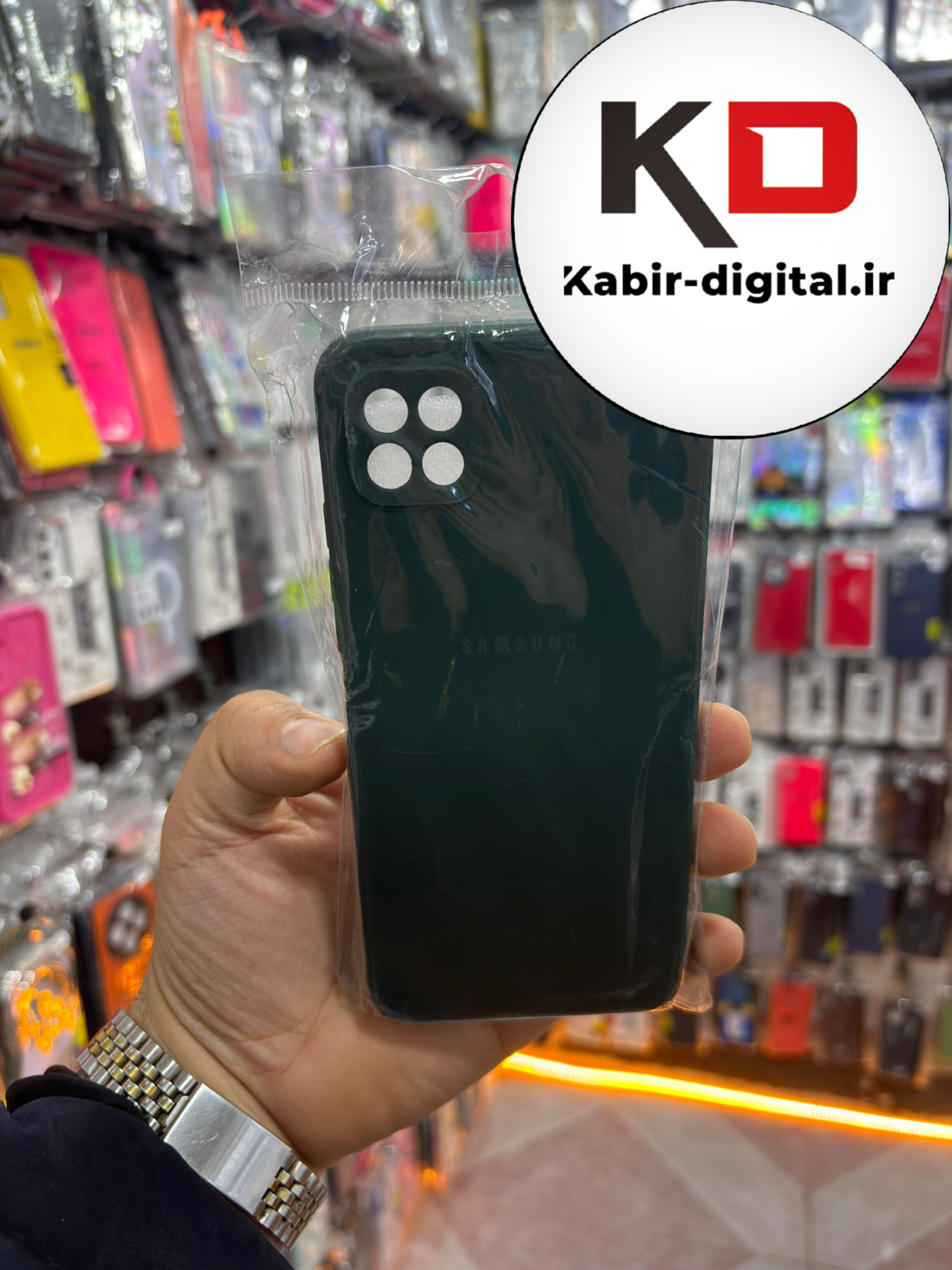قاب گوشی Galaxy A22 5G سامسونگ سیلیکونی های کپی سبز محافظ لنزدار