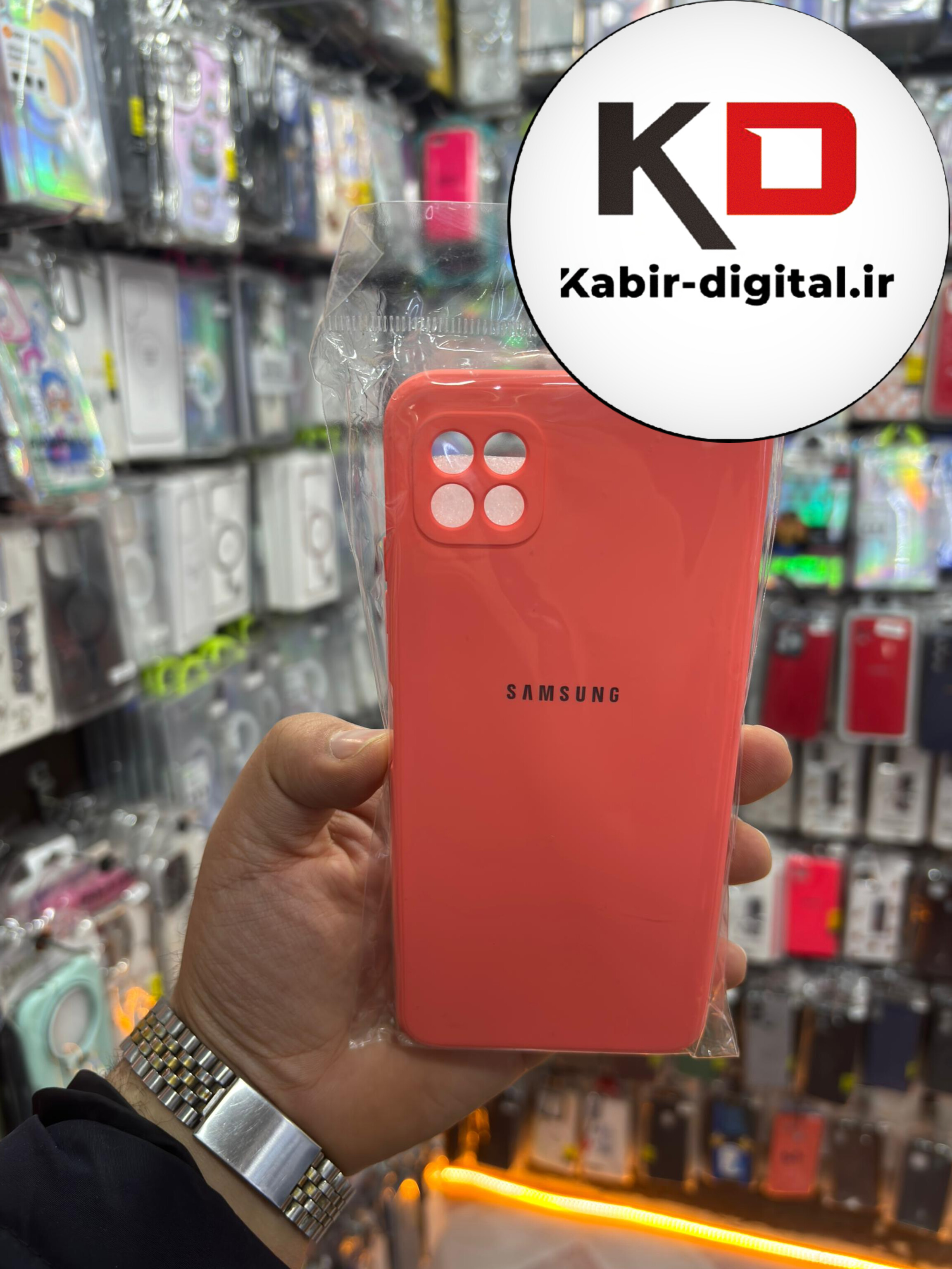 قاب گوشی Galaxy A22 5G سامسونگ سیلیکونی های کپی هلویی محافظ لنزدار