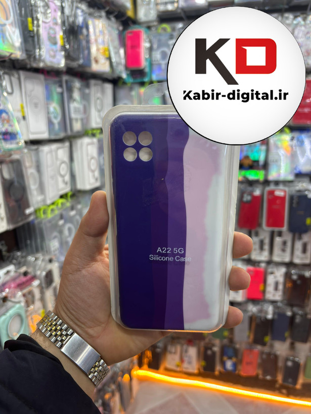 قاب گوشی Galaxy A22 5G سامسونگ سیلیکونی اورجینال درجه یک زیربسته رنگین کمان محافظ لنز دار