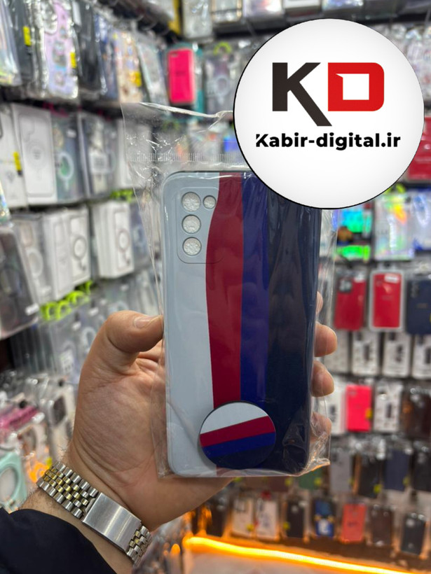 قاب گوشی Galaxy A02s / A03s سامسونگ فانتزی برجسته طرح رنگین کمان به همراه پاپ سوکت