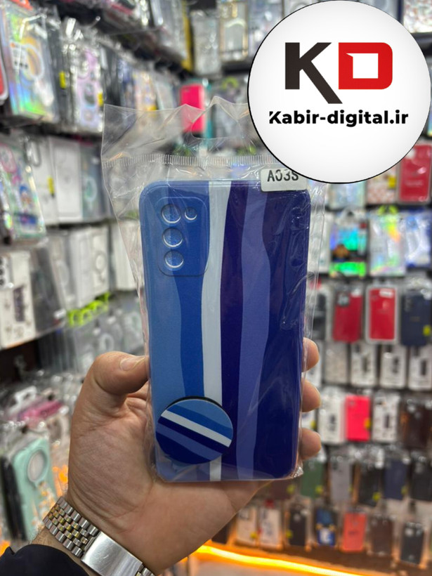 قاب گوشی Galaxy A02s / A03s سامسونگ فانتزی برجسته طرح رنگین کمان به همراه پاپ سوکت