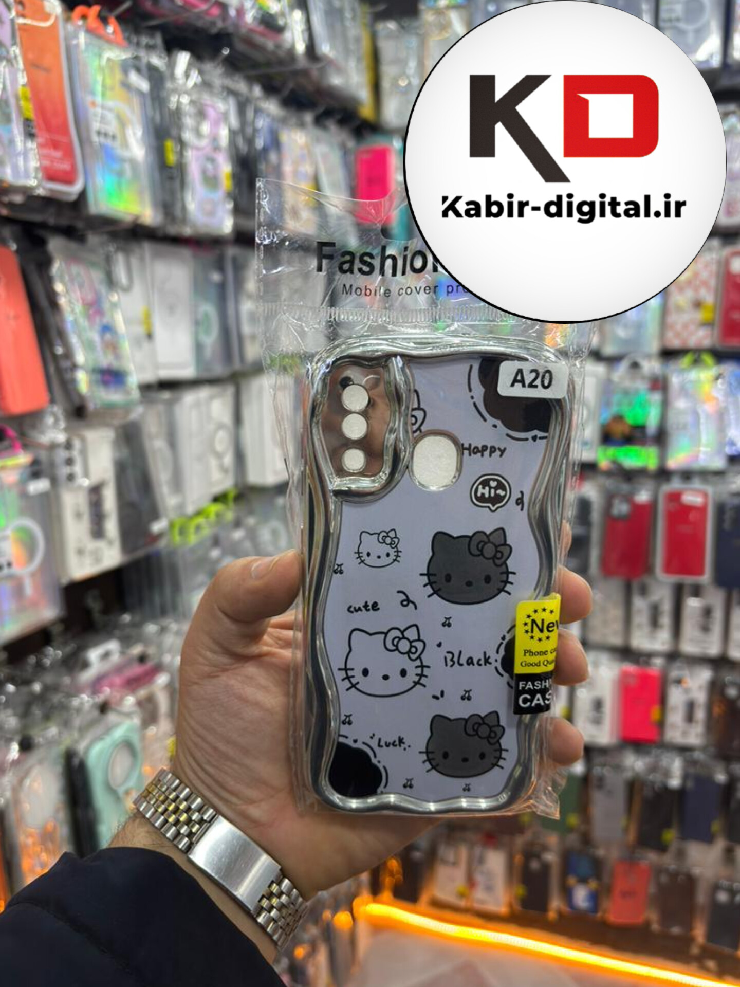 قاب گوشی Galaxy A20 / A30 سامسونگ  طرح کرومی بالشتی طرح عروسکی محافظ لنز دار