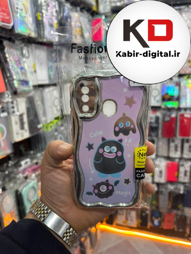 قاب گوشی Galaxy A20 / A30 سامسونگ طرح کرومی بالشتی طرح عروسکی محافظ لنز دار