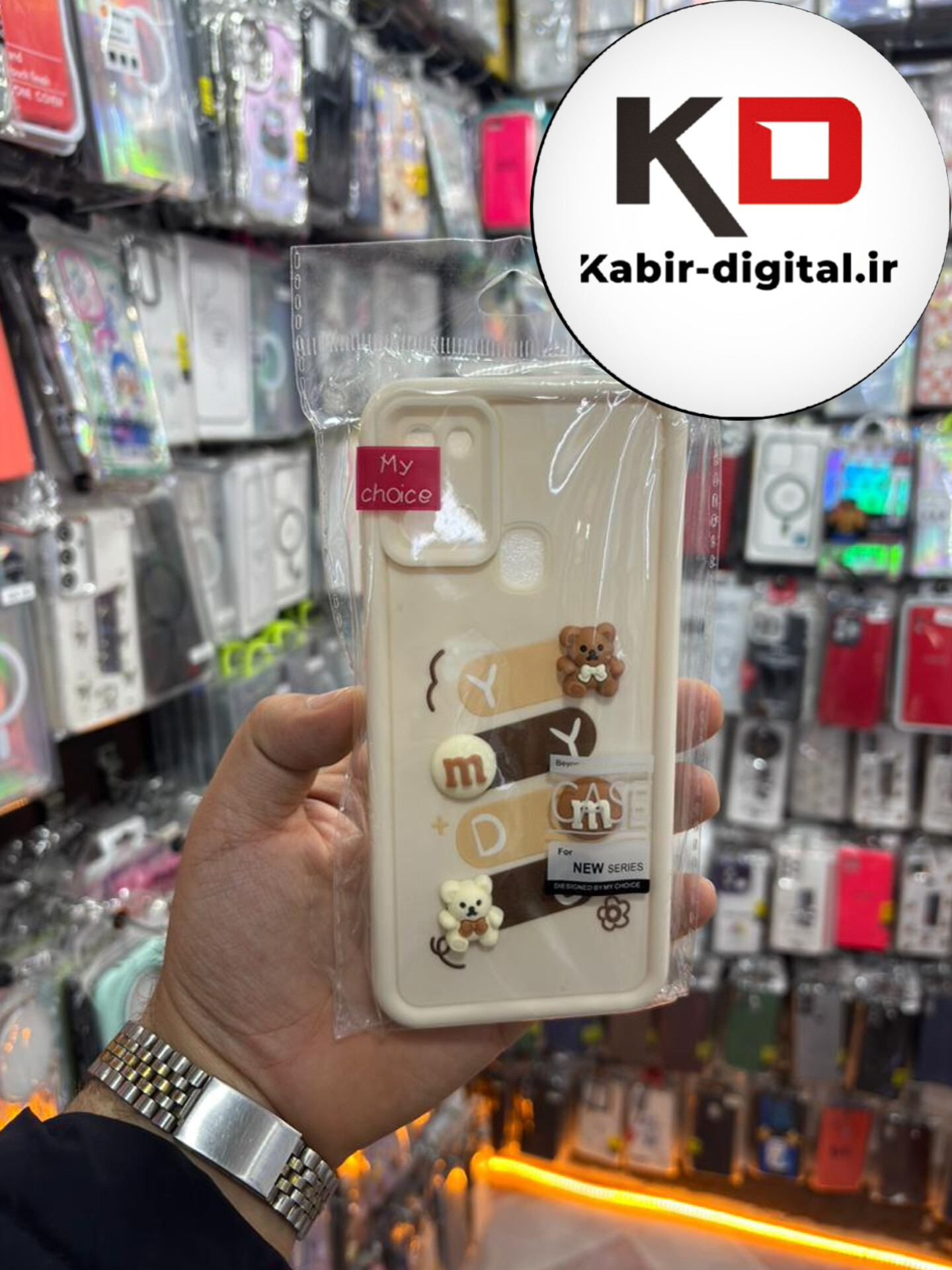 قاب گوشی Galaxy A21S سامسونگ طرح سیلیکونی ژله ای سه بعدی برجسته عروسکی COFFEE Baby محافظ لنز دار کرم