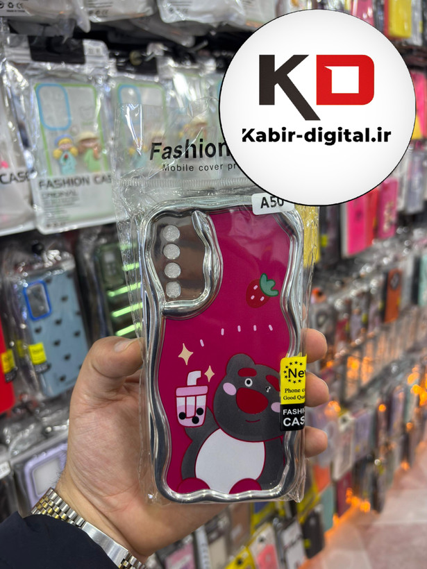 قاب گوشی Galaxy A50 / A50s / A30s سامسونگ طرح کرومی بالشتی طرح عروسکی محافظ لنز دار