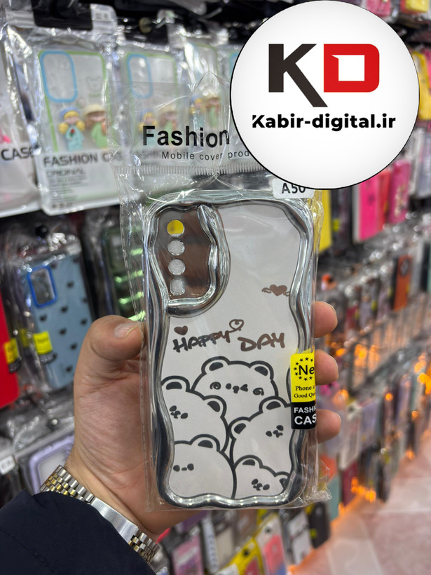 قاب گوشی Galaxy A50 / A50s / A30s سامسونگ طرح کرومی بالشتی طرح عروسکی محافظ لنز دار