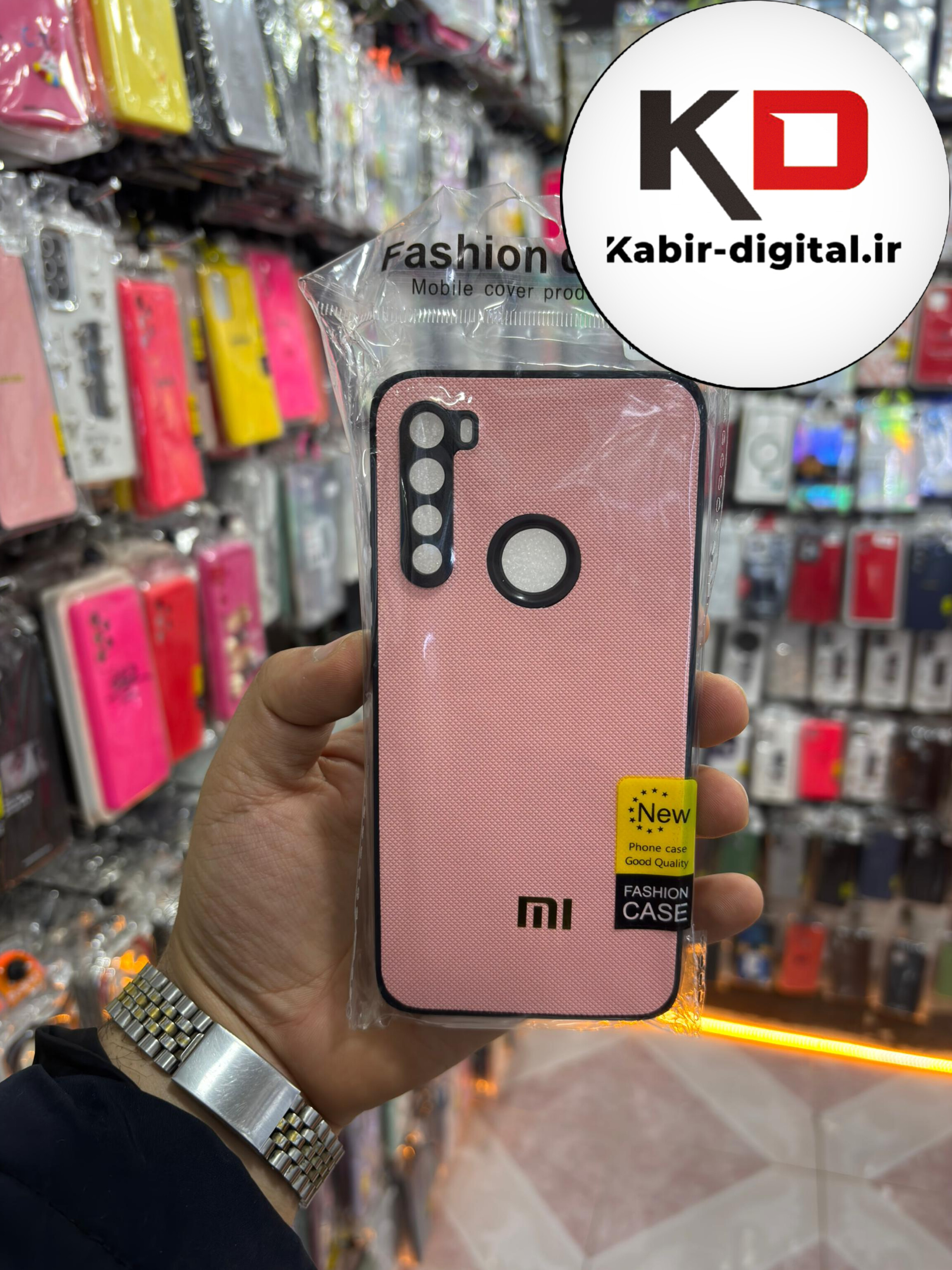 قاب گوشی Note 8 شیائومی  اورجینال چرمی سخت Hard سوزنی محافظ لنزدار صورتی