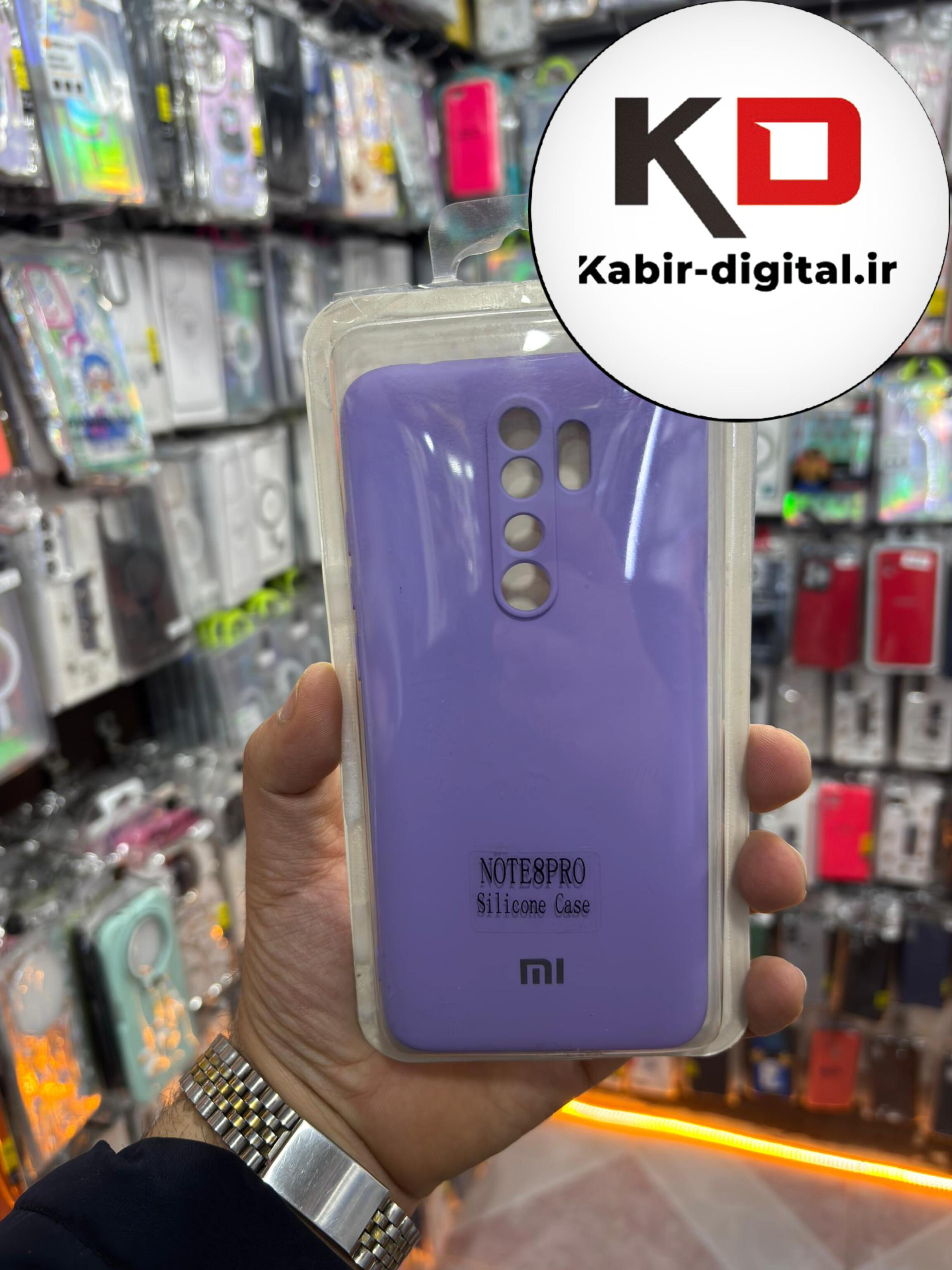 قاب گوشی Note 8 Pro شیائومی طرح سیلیکونی های کپی  محافظ لنزدار بنفش