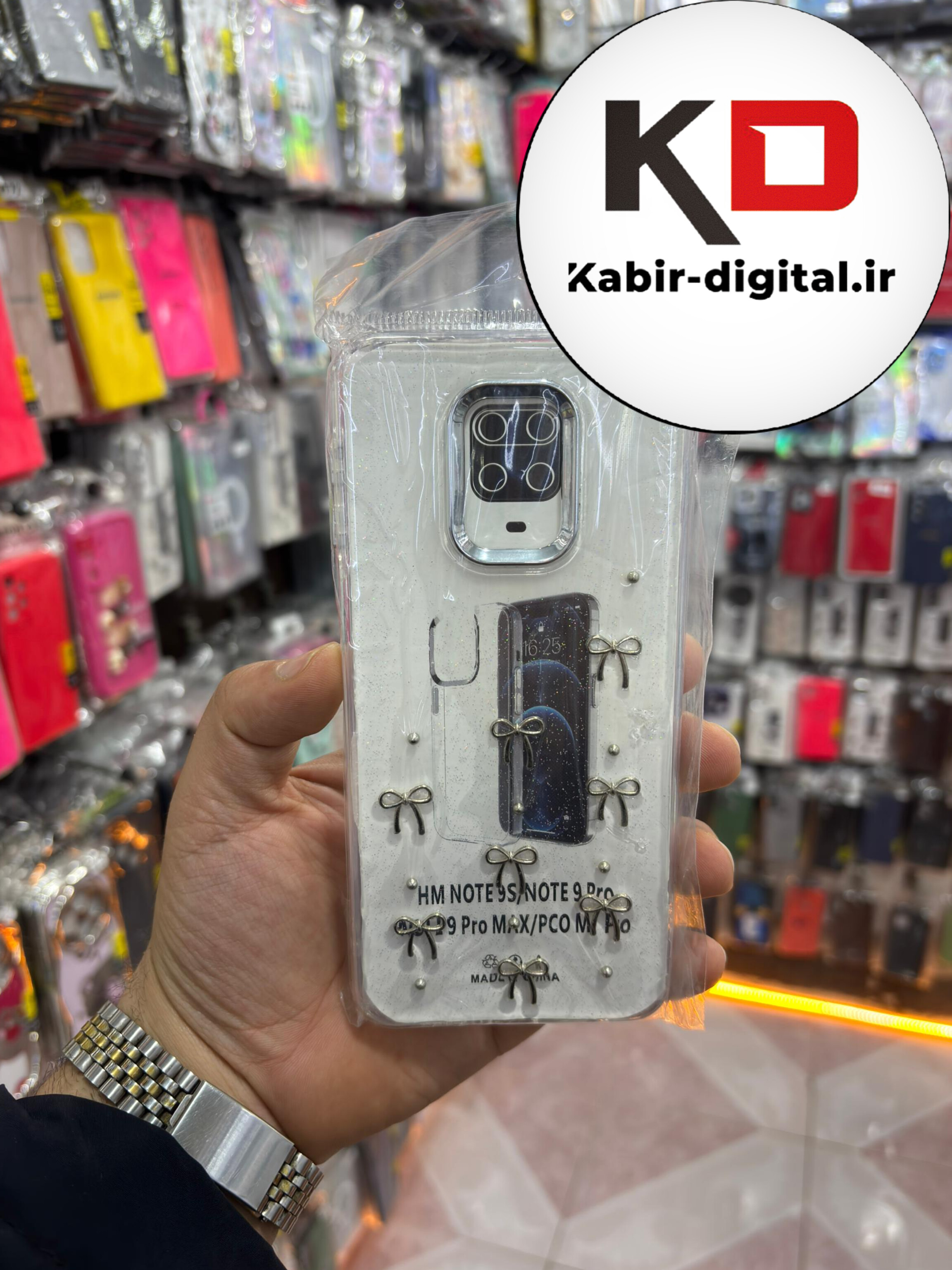 قاب گوشی Note 9s / Note 9 Pro شیائومی لاکچری شفاف رزینی طرح شاین لنز کرومی طرح پاپیون