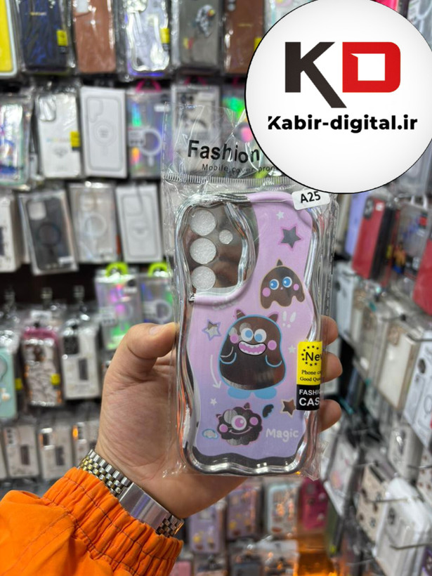 قاب گوشی Galaxy A25 سامسونگ طرح کرومی بالشتی طرح عروسکی محافظ لنز دار