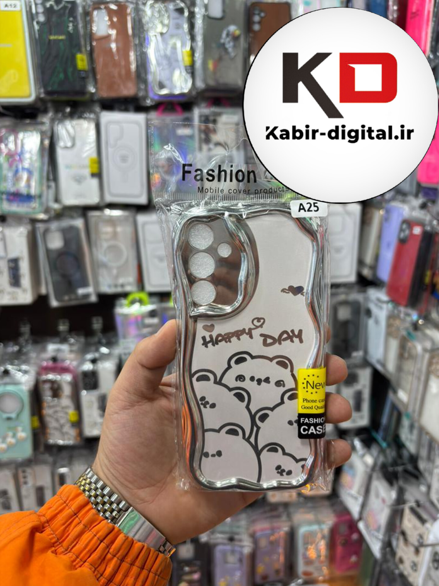 قاب گوشی Galaxy A25 سامسونگ طرح کرومی بالشتی طرح عروسکی محافظ لنز دار