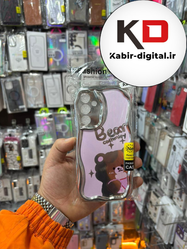 قاب گوشی Galaxy A25 سامسونگ طرح کرومی بالشتی طرح عروسکی محافظ لنز دار