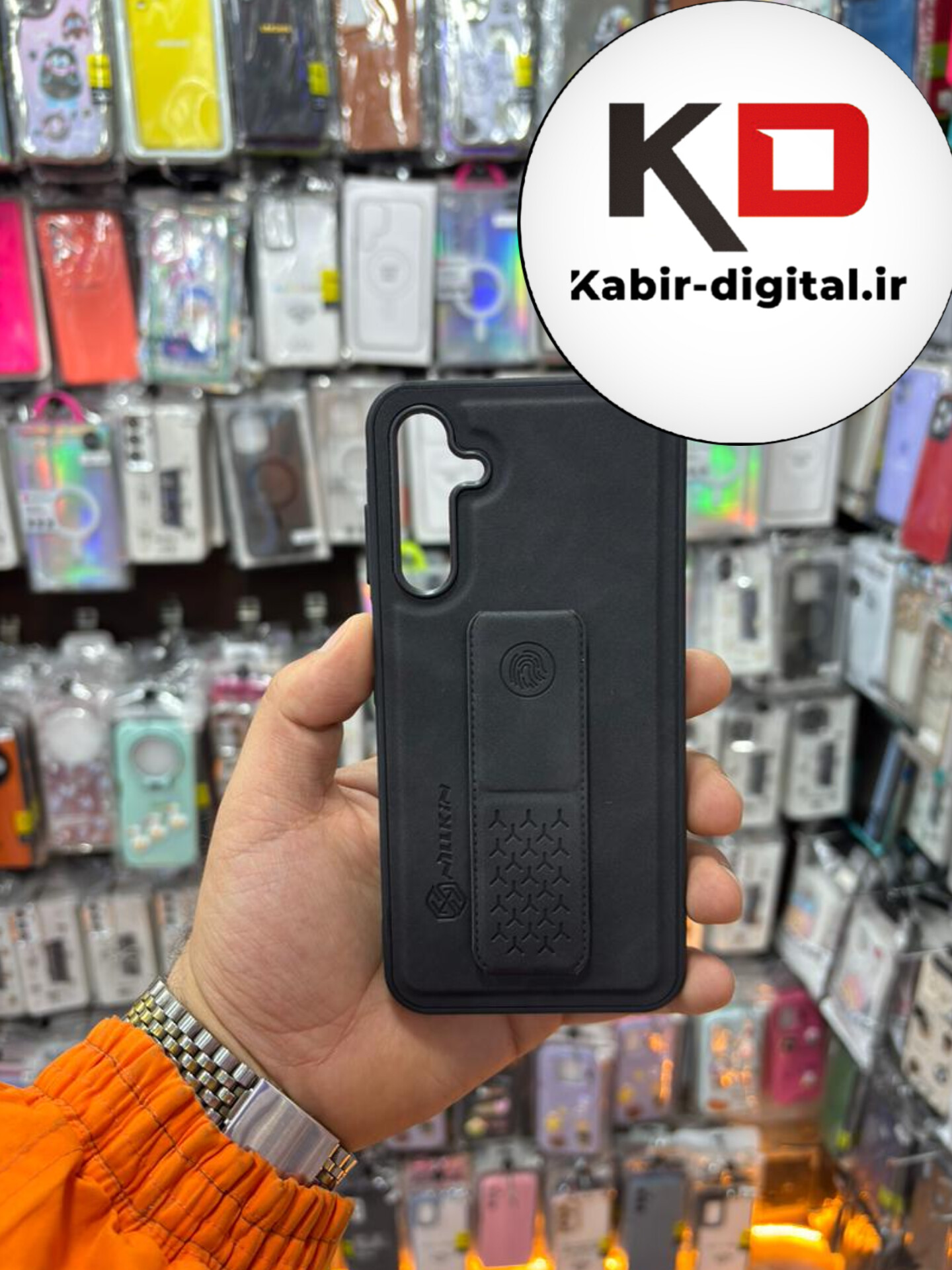 قاب گوشی Galaxy A25 سامسونگ چرمی دوخت دار کلاسیک اورجینال NILLKIN استند شو
