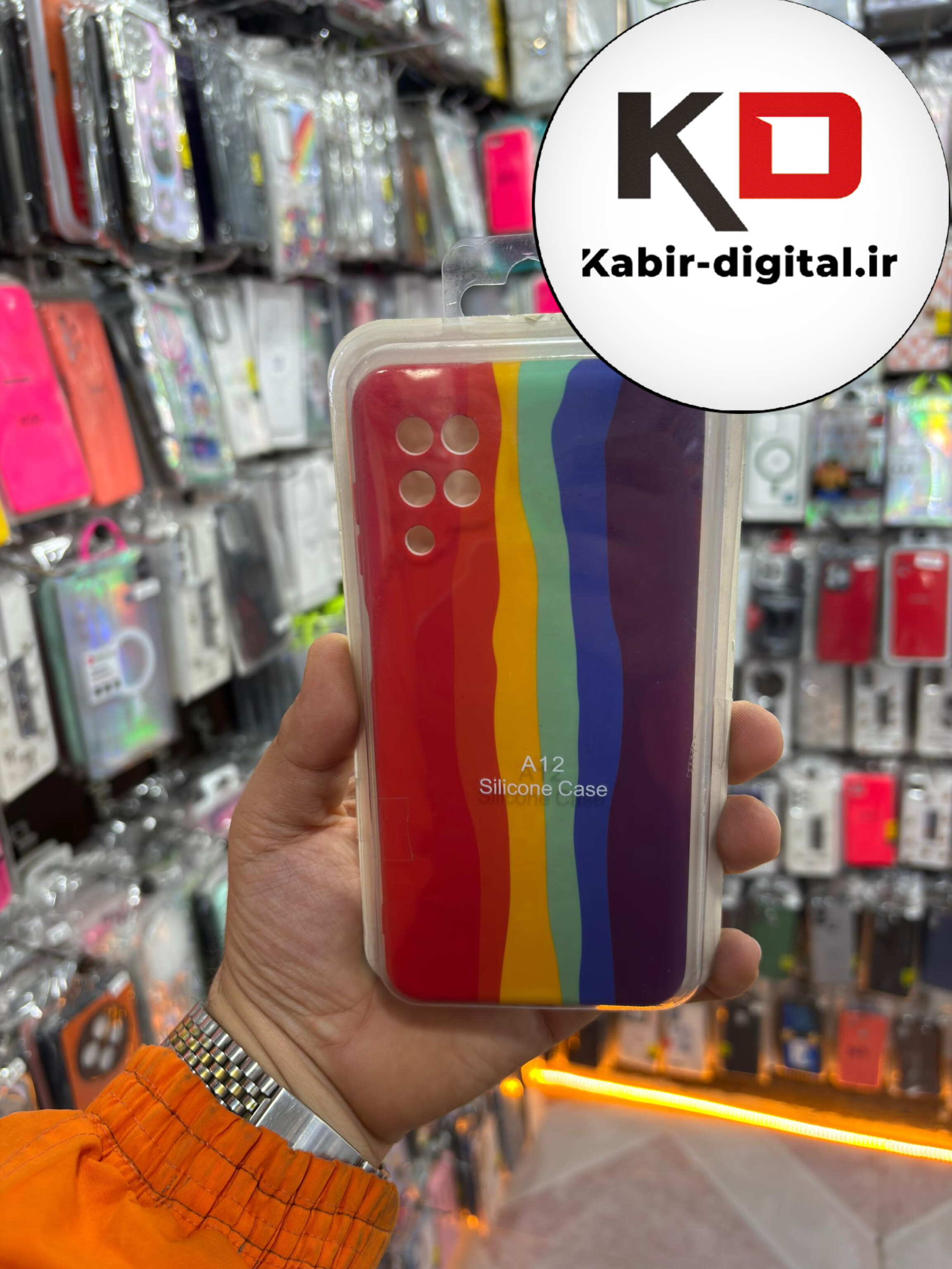 قاب گوشی Galaxy A12 / M12 سامسونگ طرح سیلیکونی رنگین کمان محافظ لنزدار