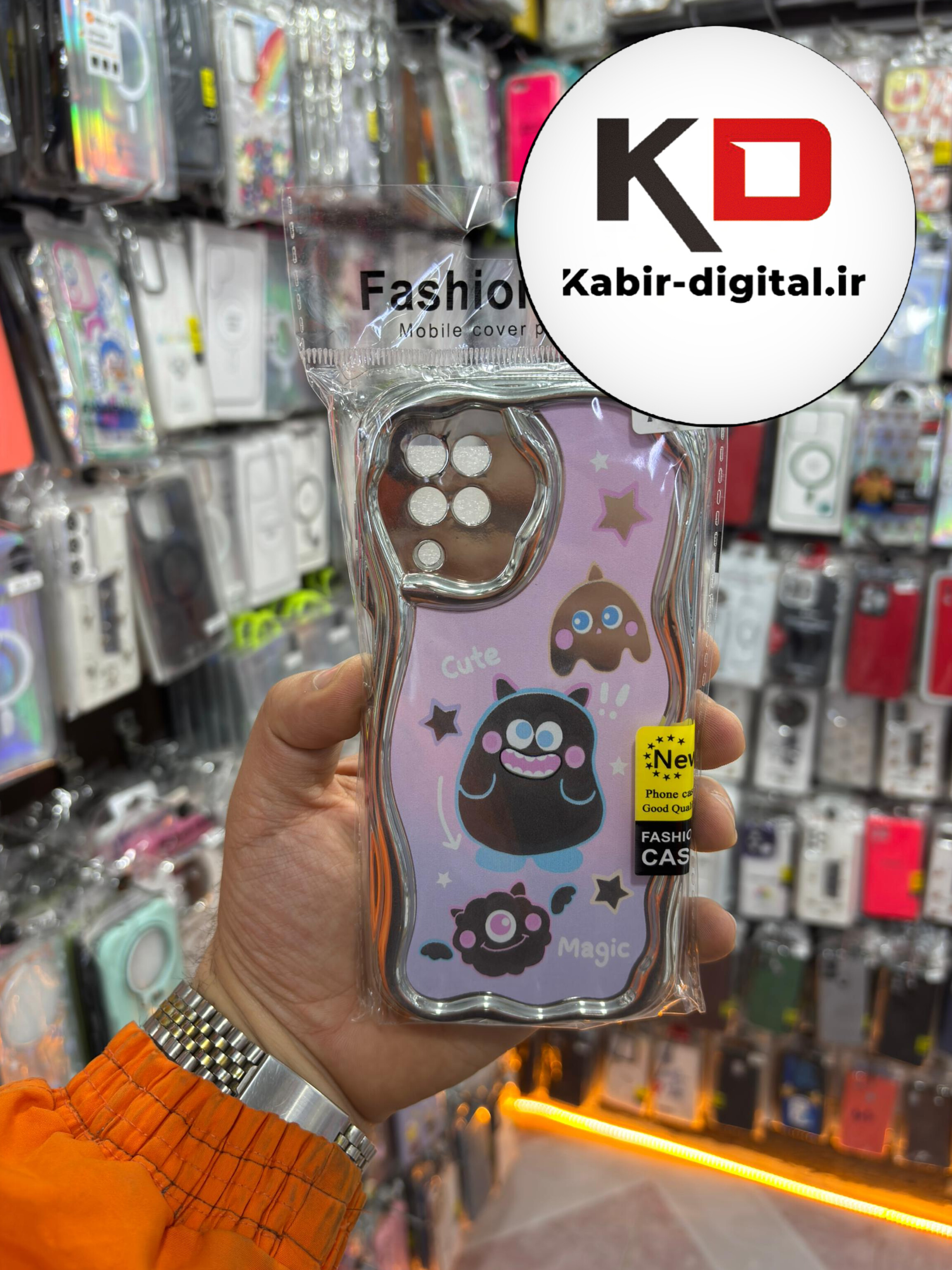 قاب گوشی Galaxy A12 / M12 سامسونگ طرح کرومی بالشتی طرح عروسکی محافظ لنز دار