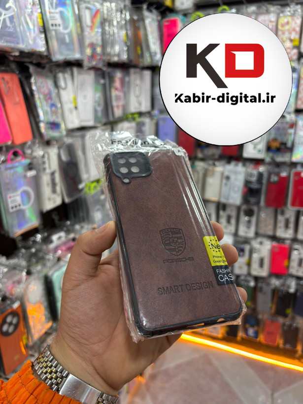 قاب گوشی Galaxy A12 / M12 سامسونگ طرح دار پافر چرمی محافظ لنز دار