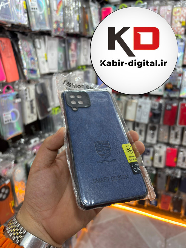 قاب گوشی Galaxy A12 / M12 سامسونگ طرح دار پافر چرمی محافظ لنز دار